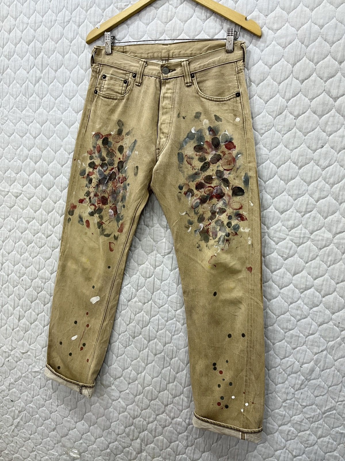 Full Count & Co. (Xx). FULL COUNT & CO HYPEBEAST SELVEDGE PAINTS DENIM Size US 30 / EU 46 - 3 Thumbnail