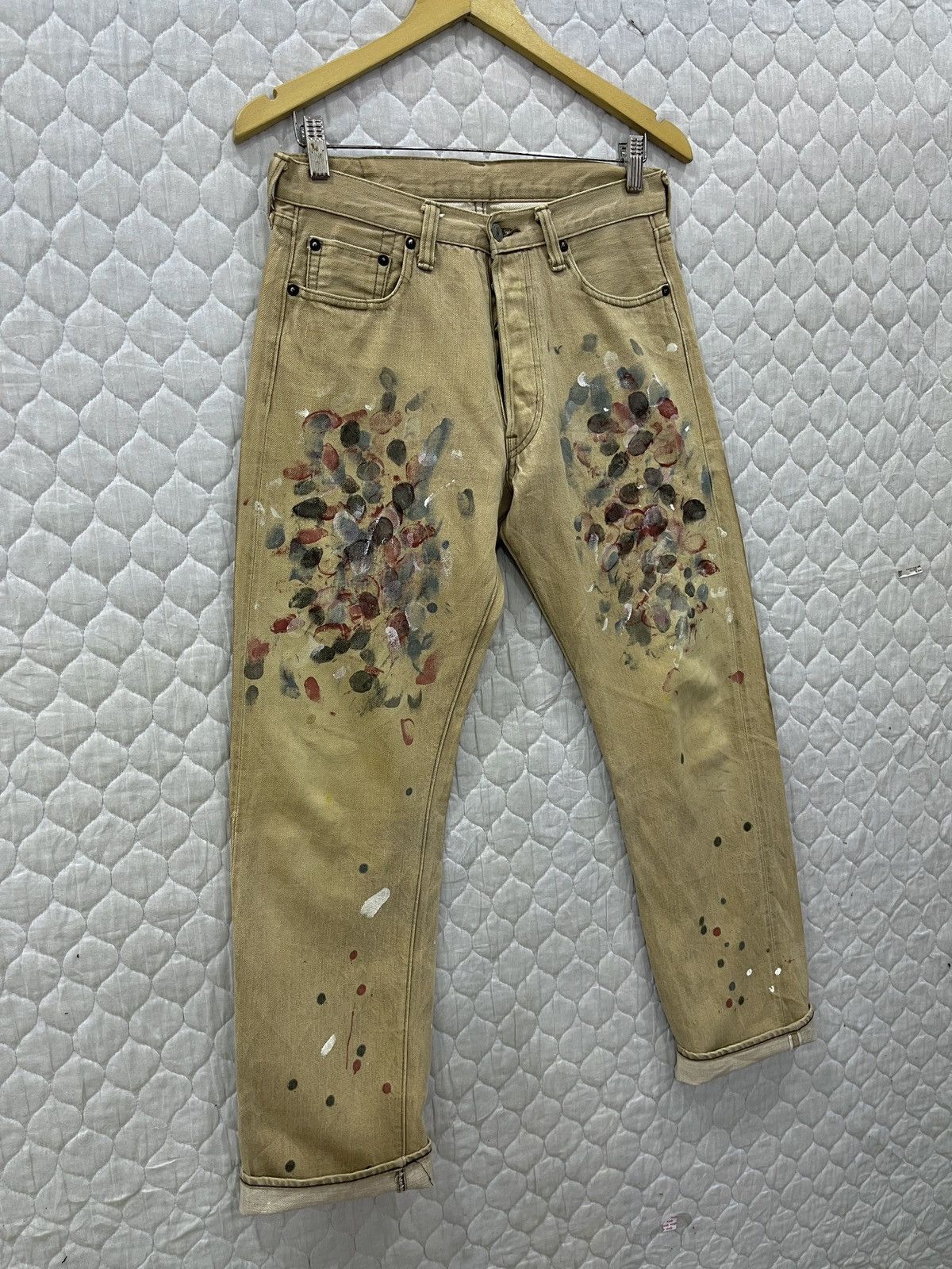 Full Count & Co. (Xx). FULL COUNT & CO HYPEBEAST SELVEDGE PAINTS DENIM Size US 30 / EU 46 - 4 Thumbnail