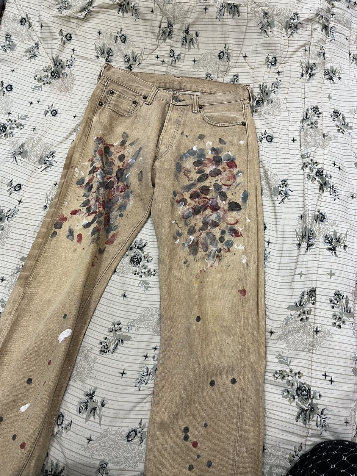 Full Count & Co. (Xx). FULL COUNT & CO HYPEBEAST SELVEDGE PAINTS DENIM Size US 30 / EU 46 - 13 Thumbnail