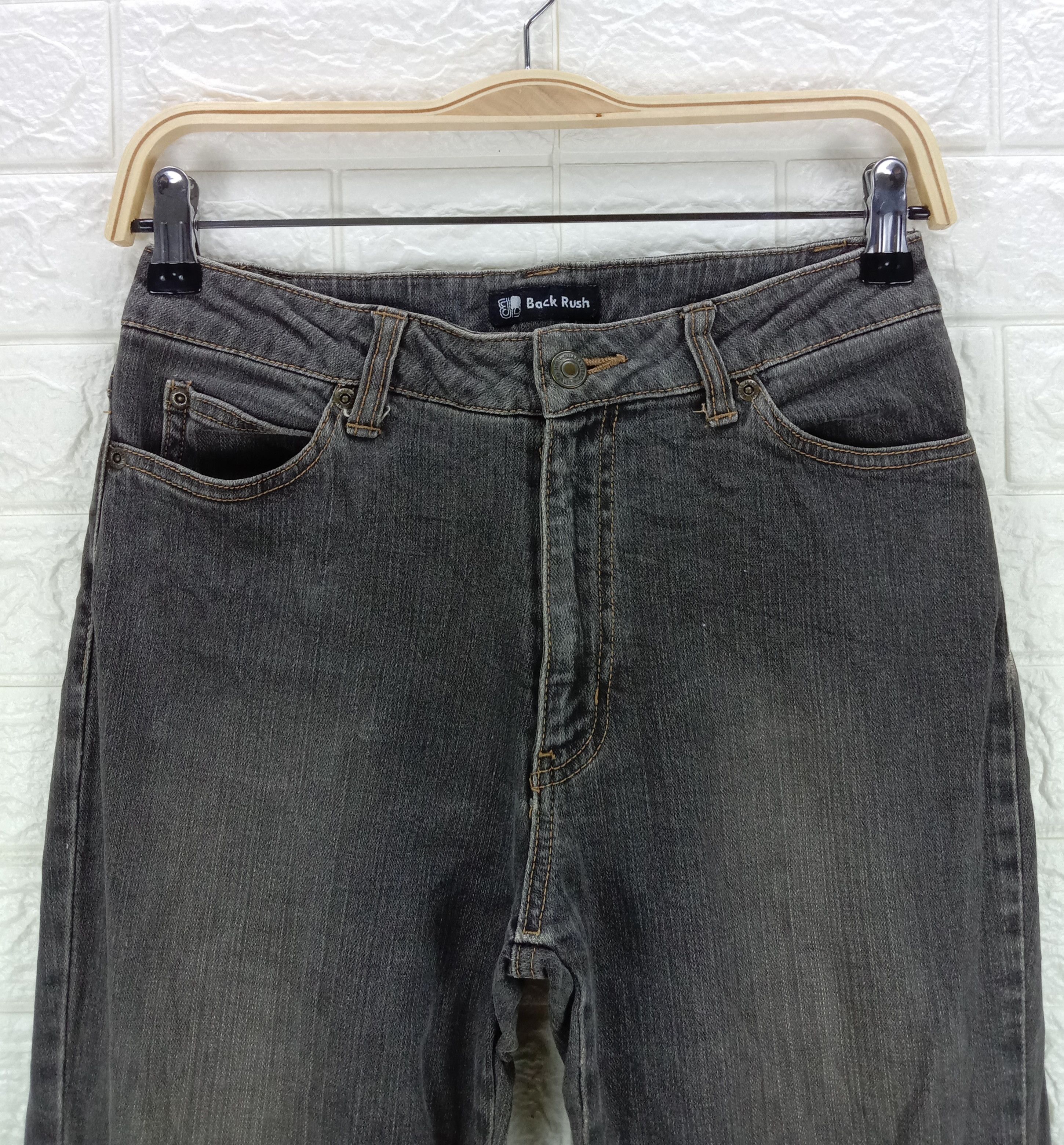 If Six Was Nine Flare Jeans Back Rush Faded Black Bell Bottom Denim Size 27" / US 4 / IT 40 - 4 Thumbnail