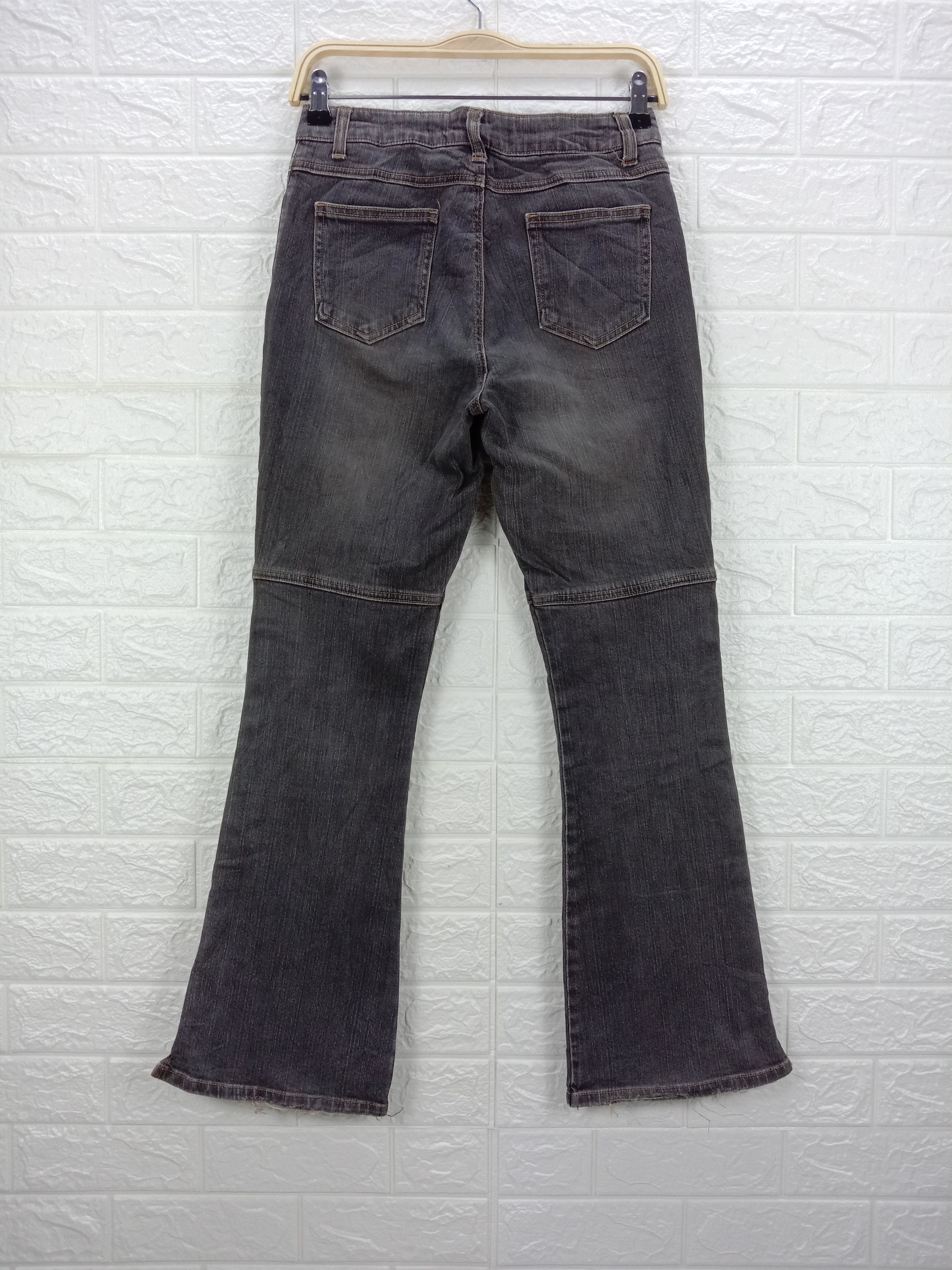 If Six Was Nine Flare Jeans Back Rush Faded Black Bell Bottom Denim Size 27" / US 4 / IT 40 - 8 Thumbnail