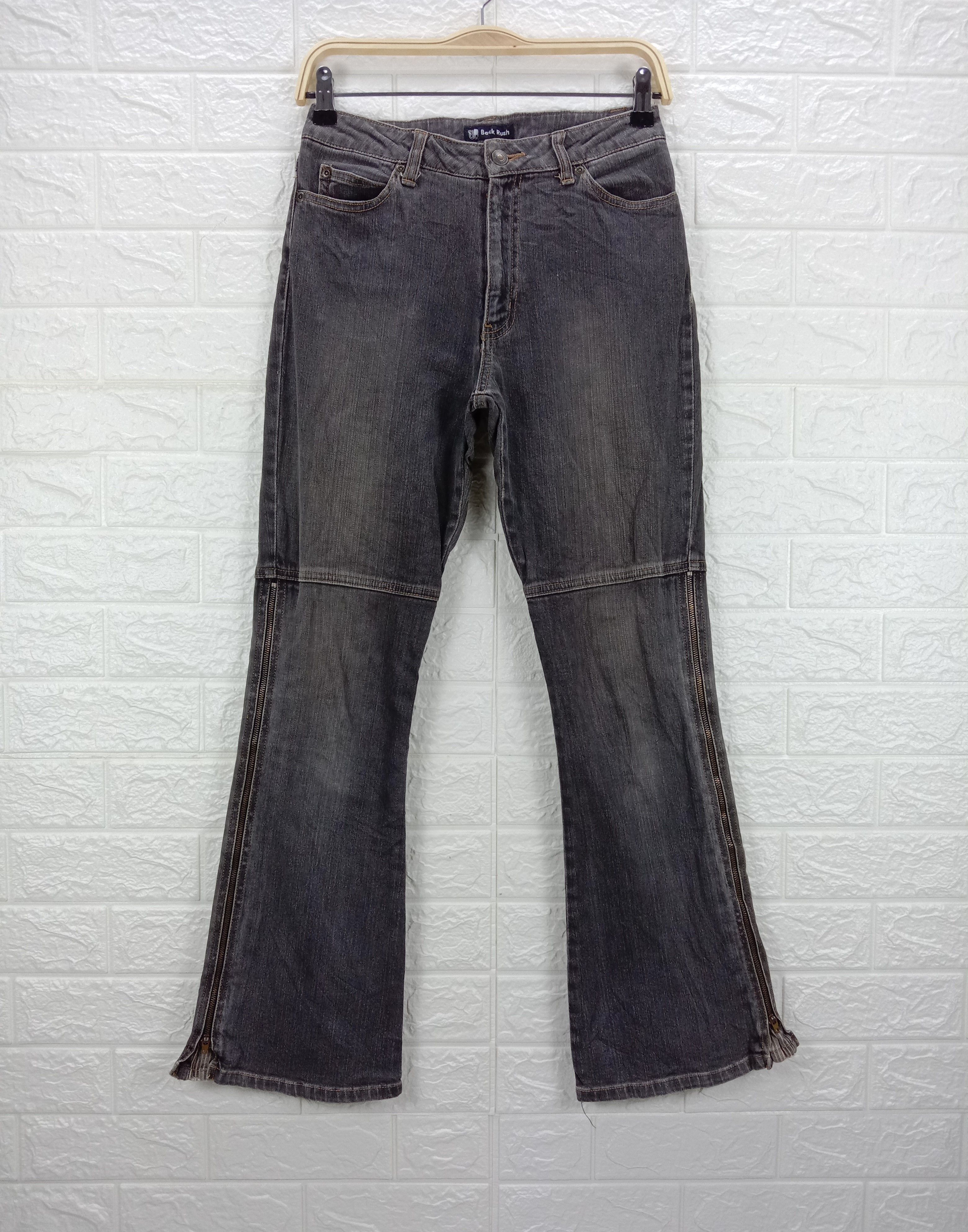 If Six Was Nine Flare Jeans Back Rush Faded Black Bell Bottom Denim Size 27" / US 4 / IT 40 - 3 Thumbnail