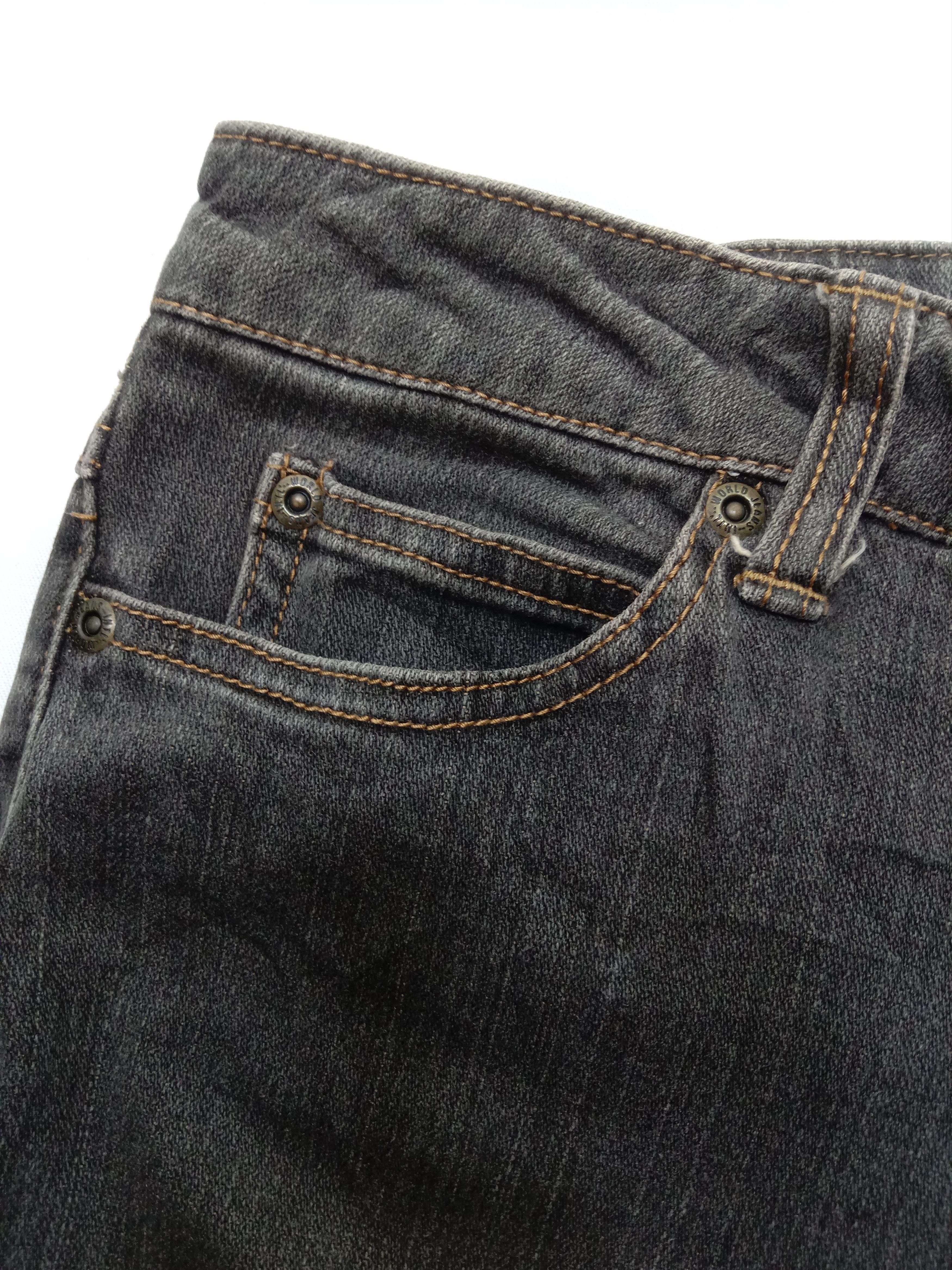 If Six Was Nine Flare Jeans Back Rush Faded Black Bell Bottom Denim Size 27" / US 4 / IT 40 - 15 Thumbnail