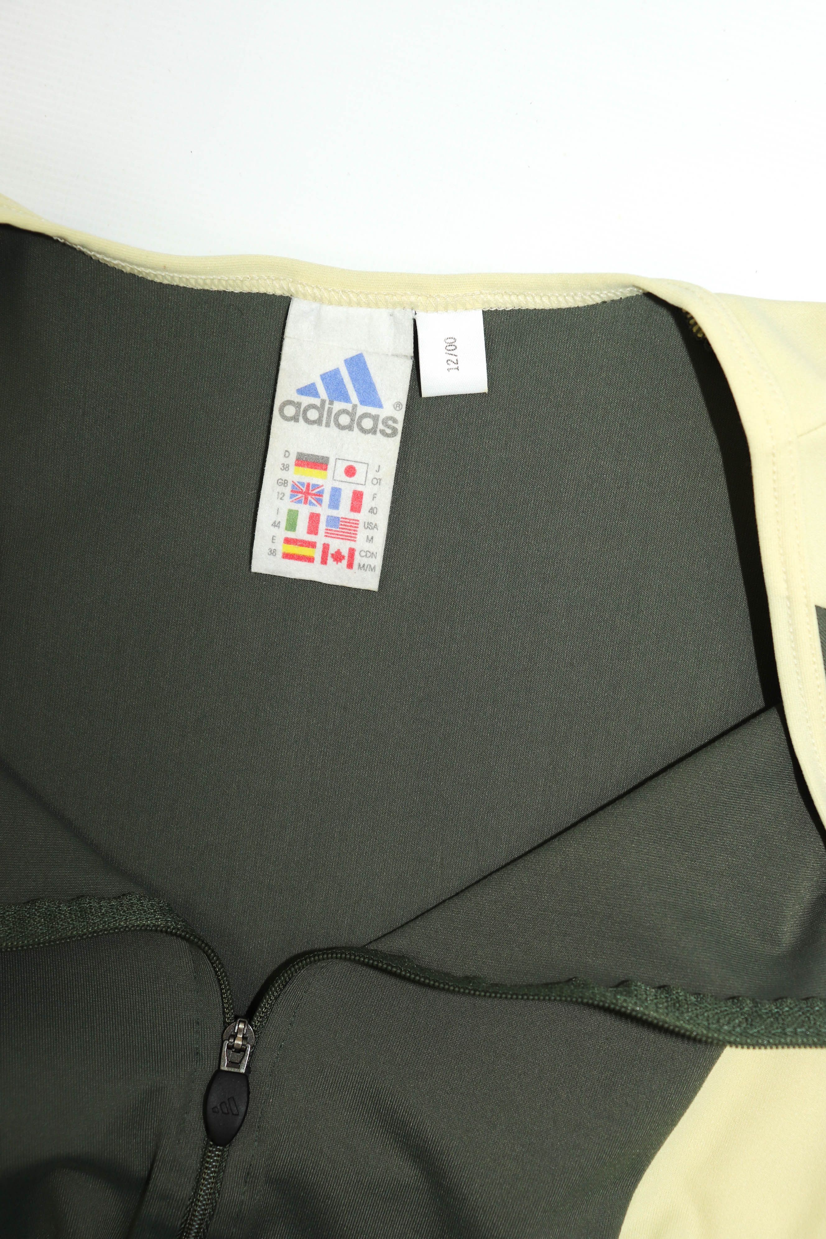 Adidas × Vintage Adidas Vintage Women's Olive/Cream Cycling Bib Shorts Suit Size 30" / US 8 / IT 44 - 9 Thumbnail