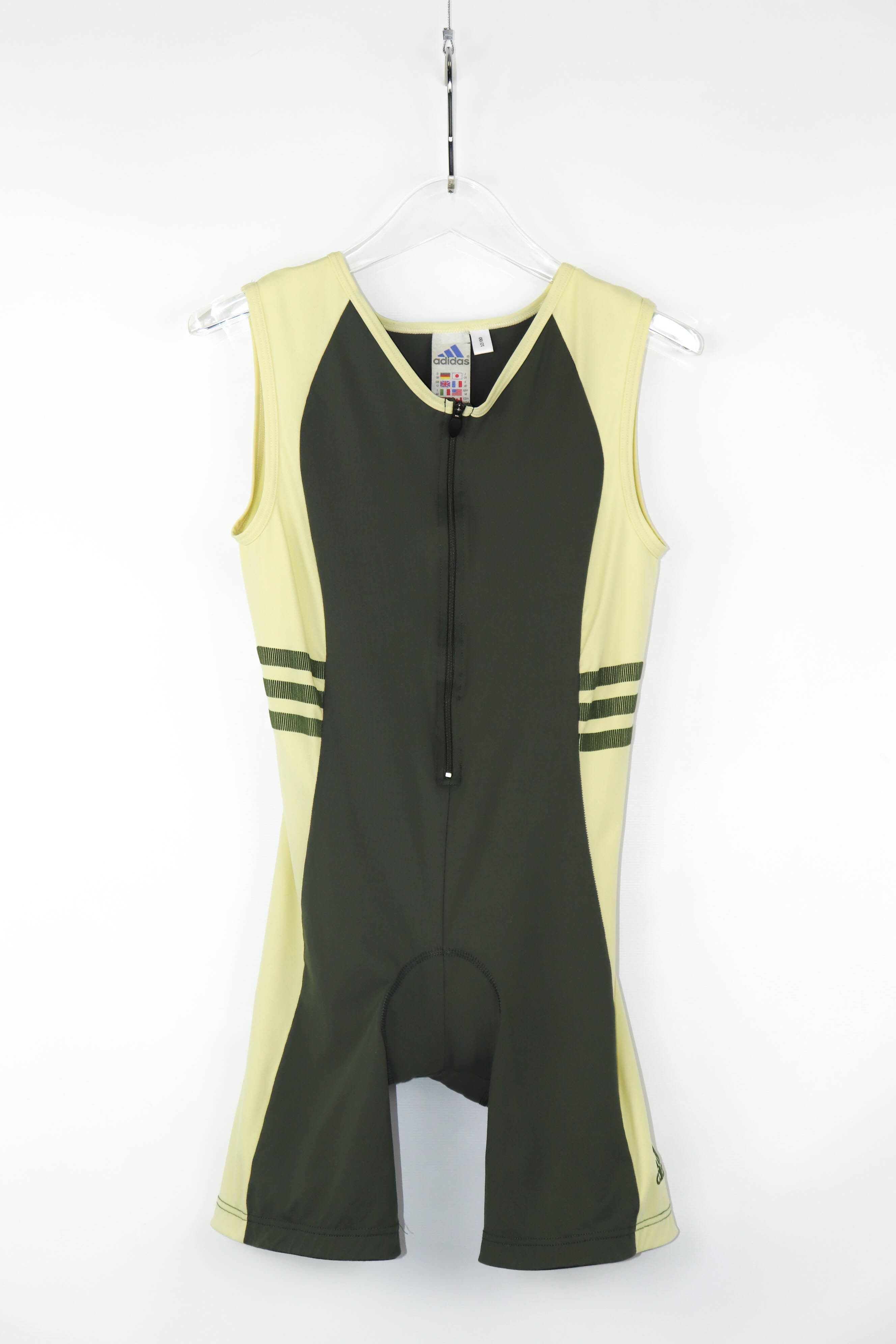 Adidas × Vintage Adidas Vintage Women's Olive/Cream Cycling Bib Shorts Suit Size 30" / US 8 / IT 44 - 3 Thumbnail