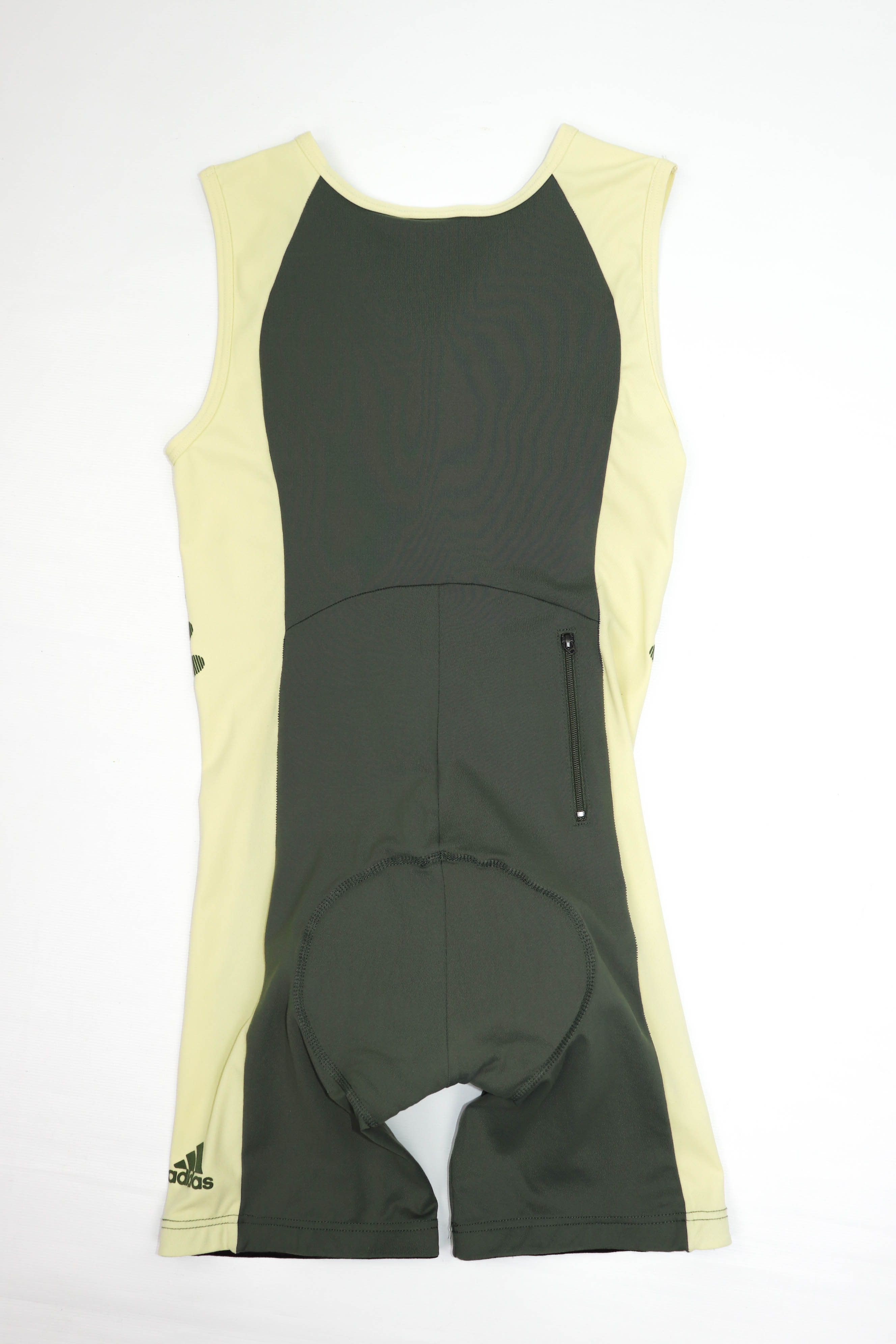 Adidas × Vintage Adidas Vintage Women's Olive/Cream Cycling Bib Shorts Suit Size 30" / US 8 / IT 44 - 2 Thumbnail