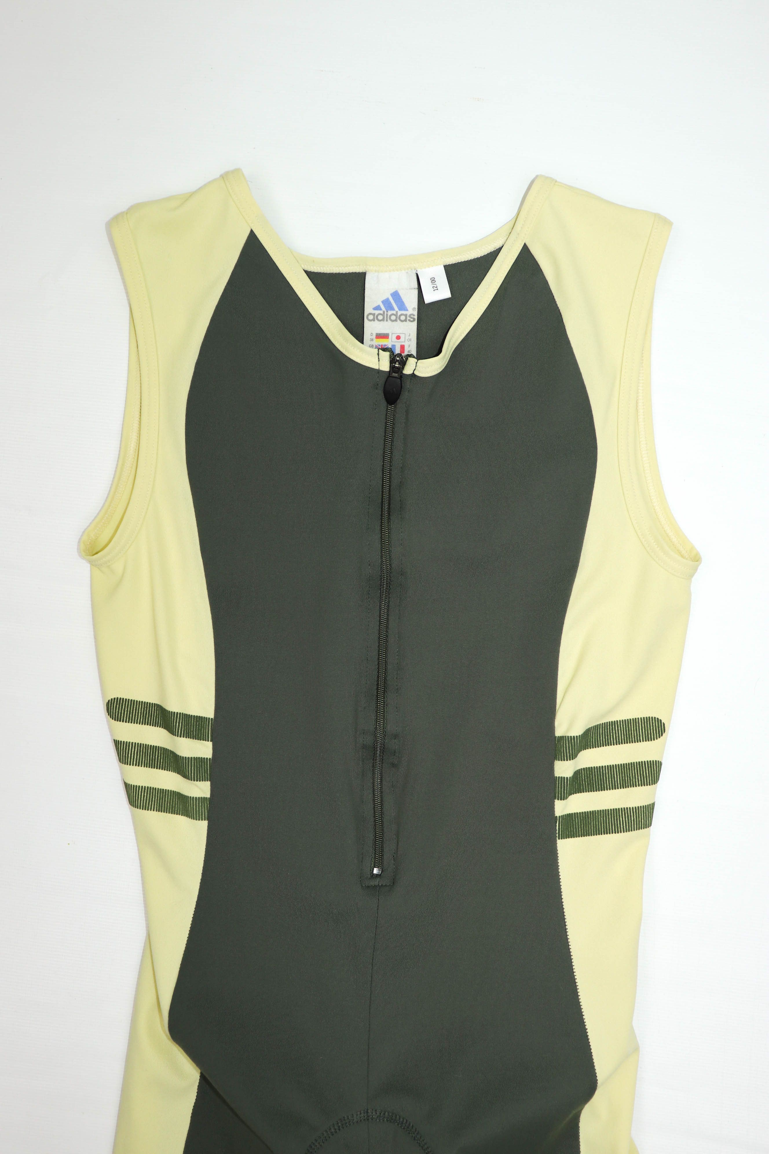 Adidas × Vintage Adidas Vintage Women's Olive/Cream Cycling Bib Shorts Suit Size 30" / US 8 / IT 44 - 5 Thumbnail