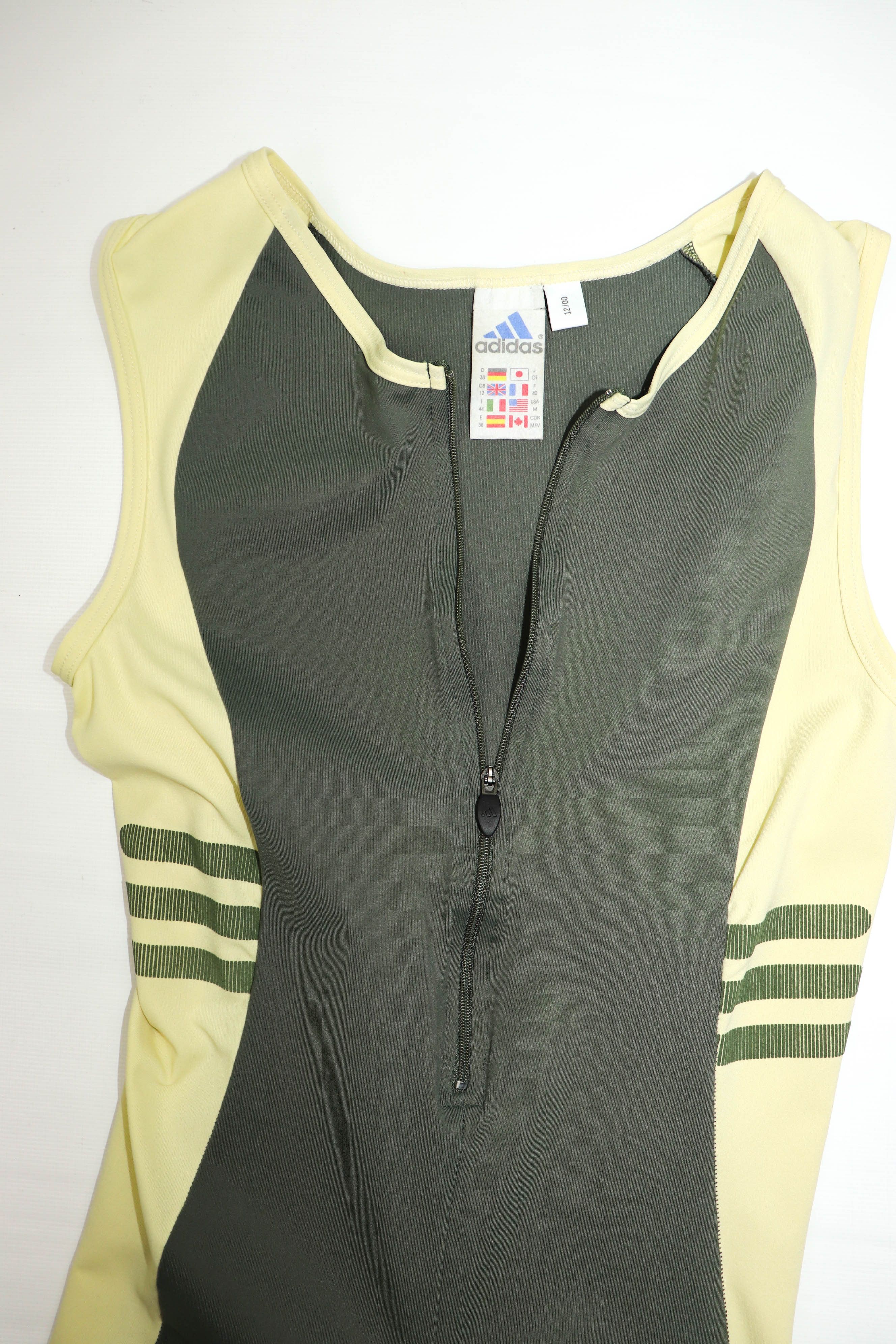 Adidas × Vintage Adidas Vintage Women's Olive/Cream Cycling Bib Shorts Suit Size 30" / US 8 / IT 44 - 8 Thumbnail