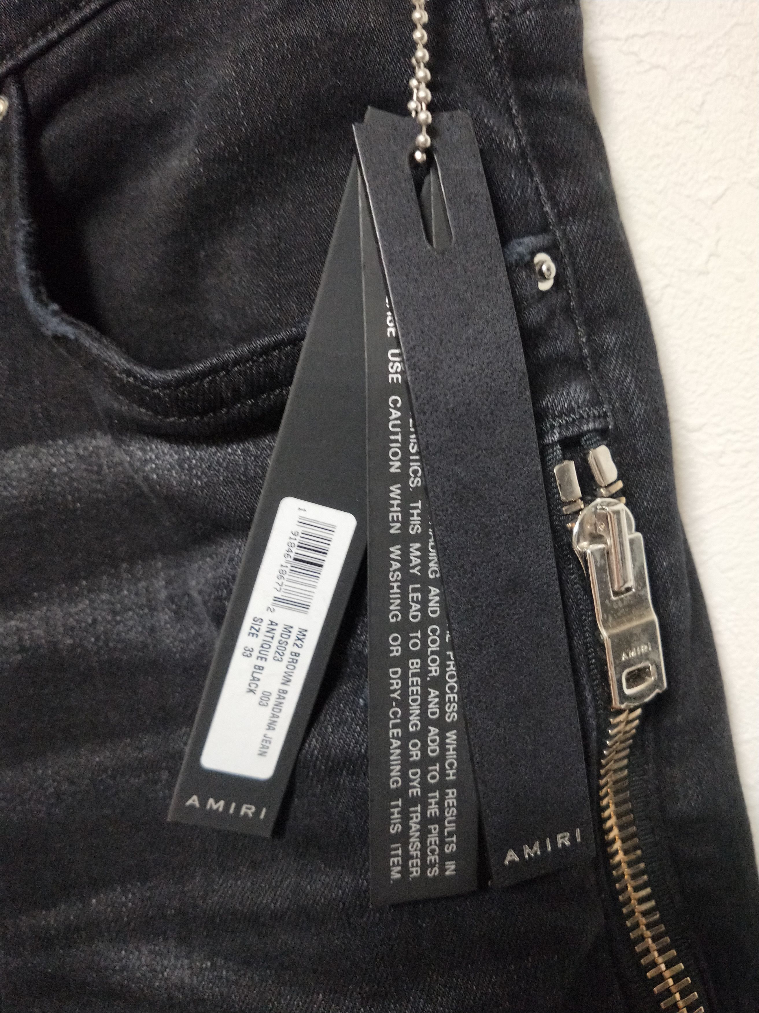 Amiri Brown Bandana MX2 Jeans Size US 33 - 9 Thumbnail