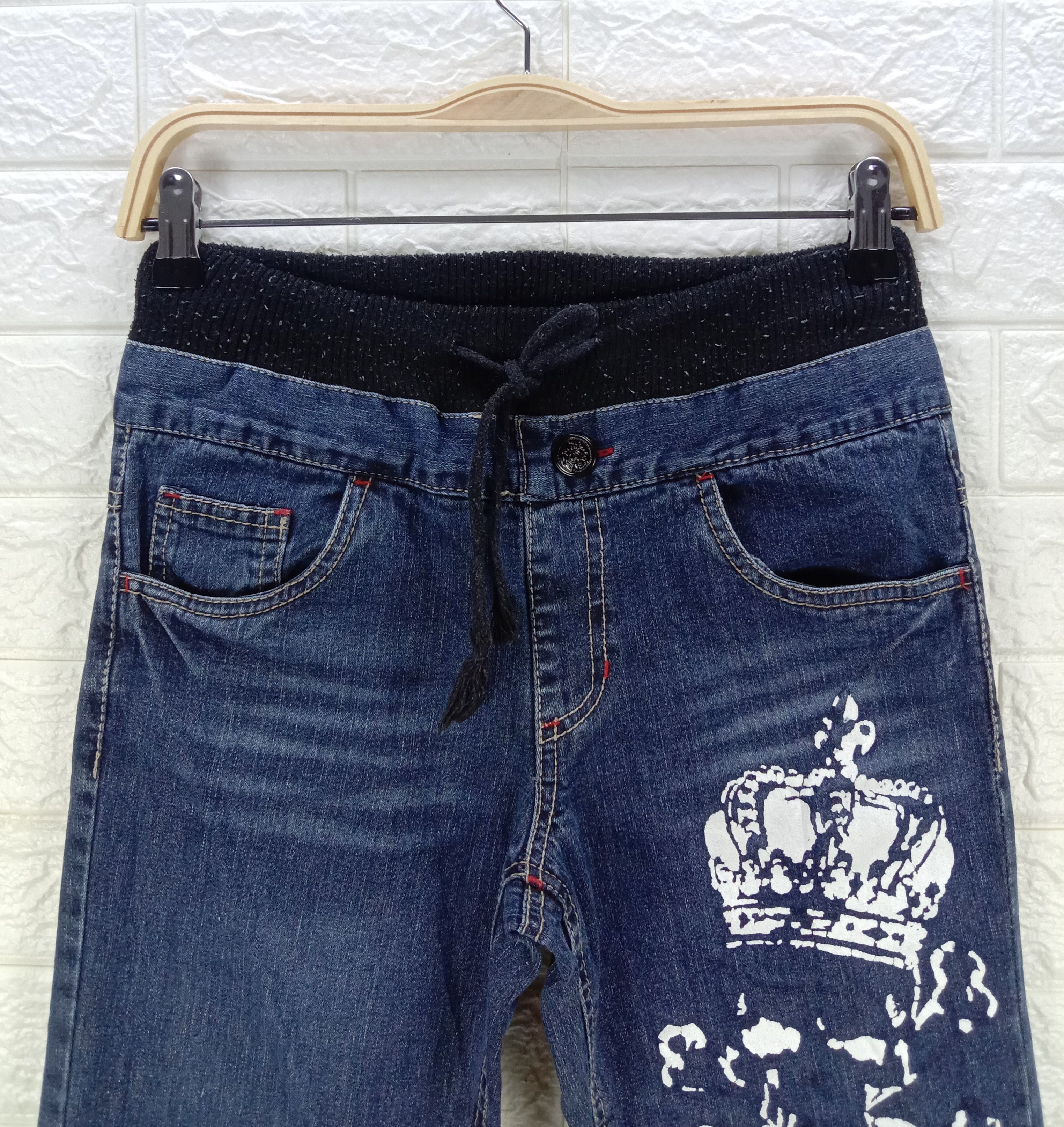 Beauty Beast Vintage Japanese Skulls Printed Jeans Size 28" / US 6 / IT 42 - 6 Thumbnail