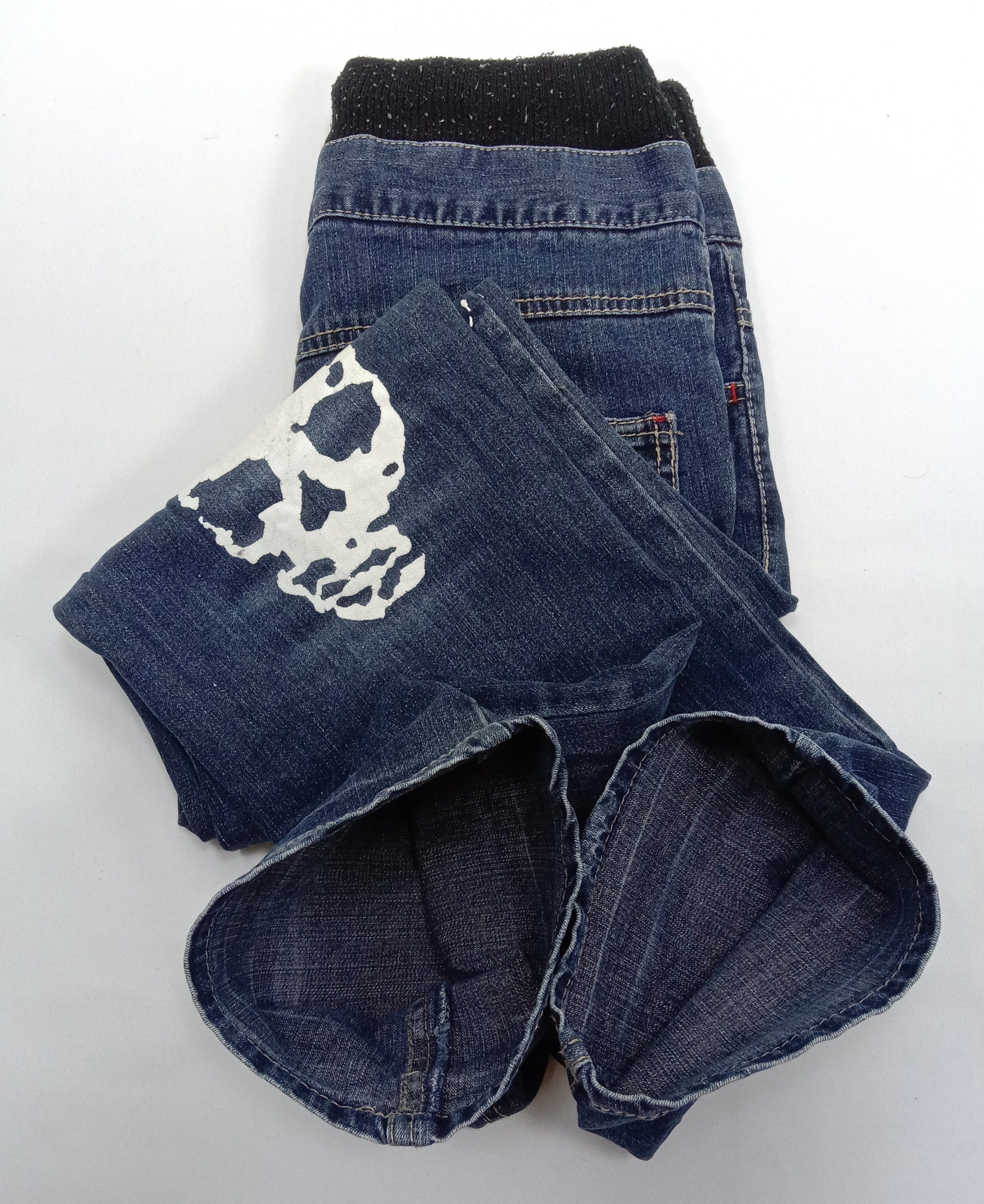 Beauty Beast Vintage Japanese Skulls Printed Jeans Size 28" / US 6 / IT 42 - 12 Thumbnail