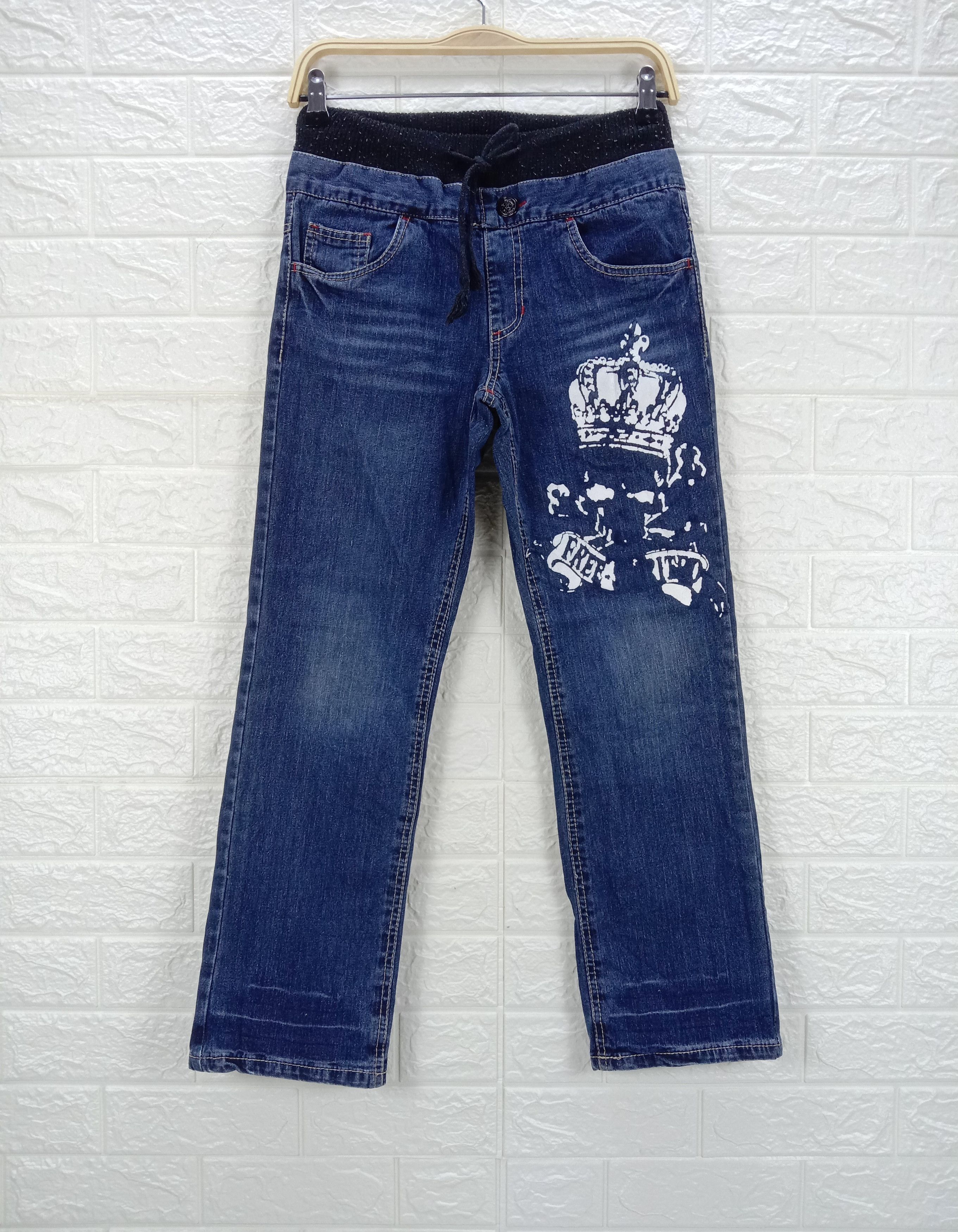 Beauty Beast Vintage Japanese Skulls Printed Jeans Size 28" / US 6 / IT 42 - 5 Thumbnail