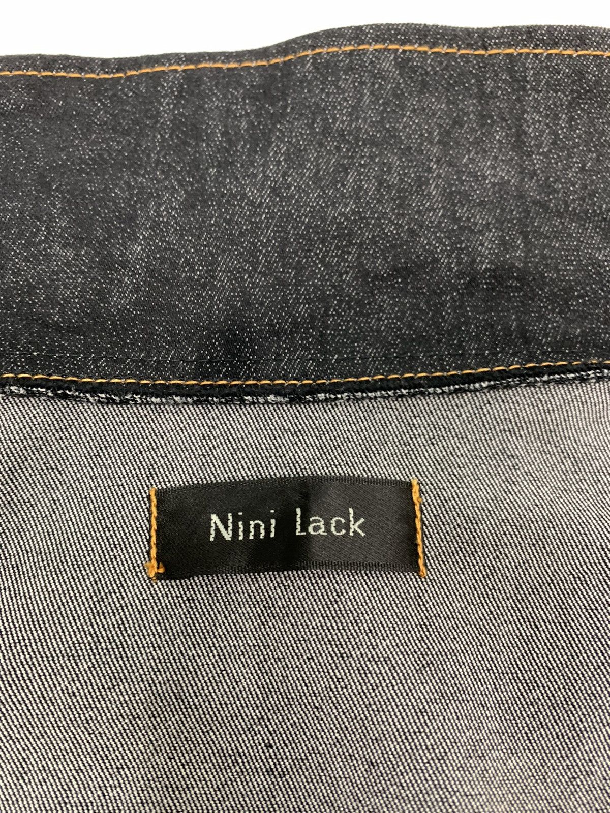 Japanese Brand NINI LACK Dark Blue Denim Selvedge Zipper Vest Jeans Jacket Size M / US 6-8 / IT 42-44 - 14 Thumbnail