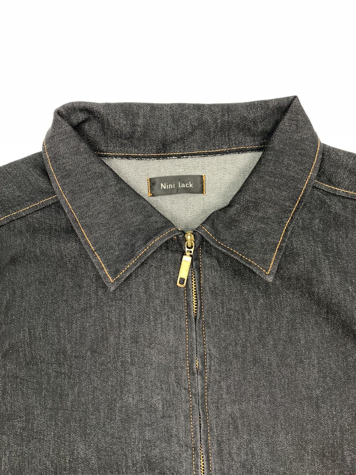 Japanese Brand NINI LACK Dark Blue Denim Selvedge Zipper Vest Jeans Jacket Size M / US 6-8 / IT 42-44 - 5 Thumbnail