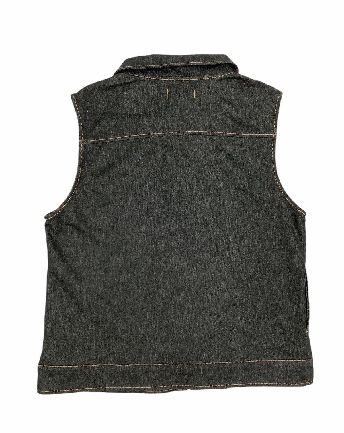 Japanese Brand NINI LACK Dark Blue Denim Selvedge Zipper Vest Jeans Jacket Size M / US 6-8 / IT 42-44 - 2 Thumbnail
