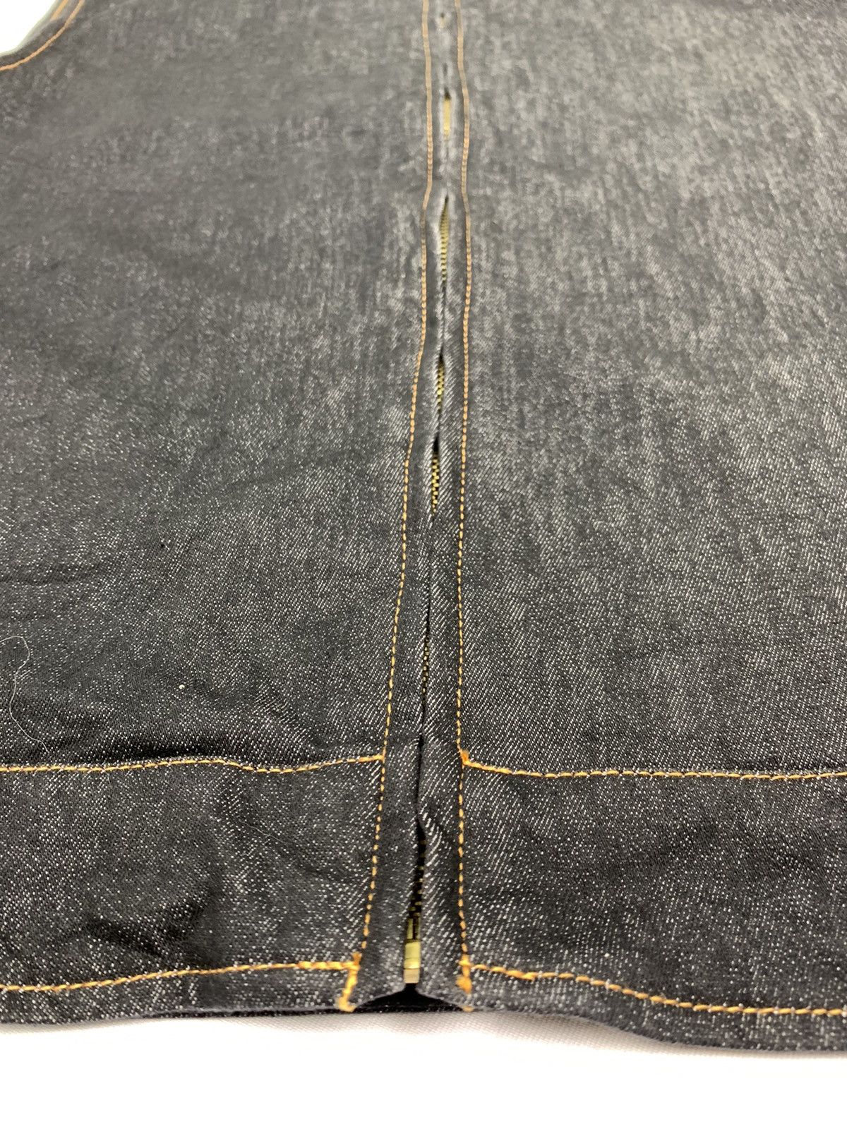 Japanese Brand NINI LACK Dark Blue Denim Selvedge Zipper Vest Jeans Jacket Size M / US 6-8 / IT 42-44 - 7 Thumbnail