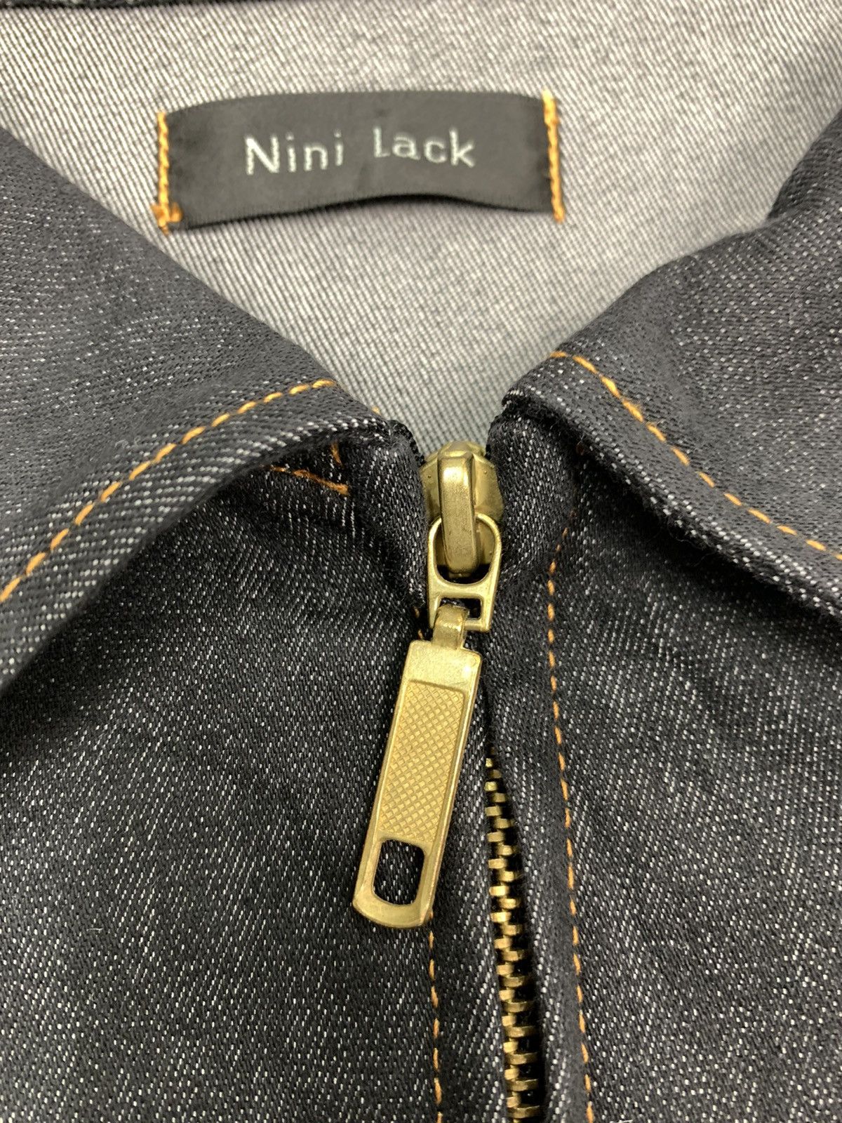 Japanese Brand NINI LACK Dark Blue Denim Selvedge Zipper Vest Jeans Jacket Size M / US 6-8 / IT 42-44 - 6 Thumbnail