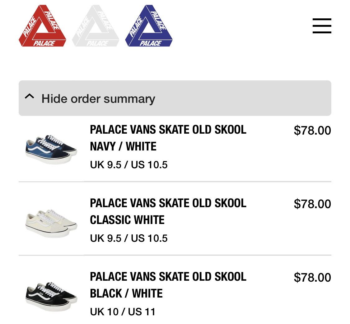 Palace Palace x Vans Old Skool White Size US 10.5 / EU 43-44 - 9 Thumbnail