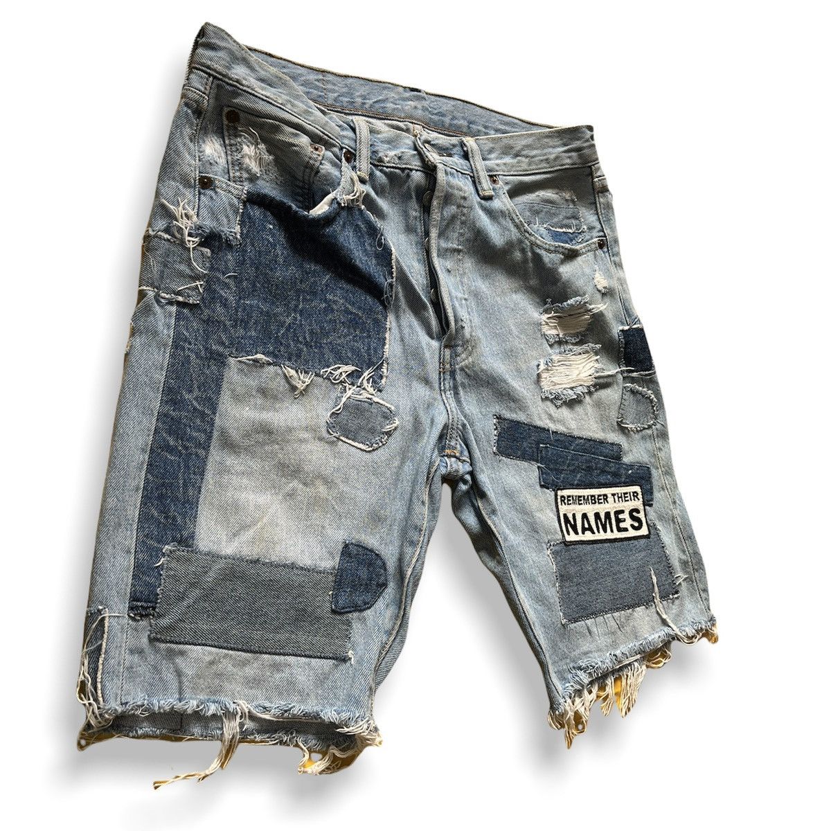Levi's VINTAGE DISTRESSED LEVI'S 501 PATCHWORKS SHORTS Size US 30 / EU 46 - 4 Thumbnail