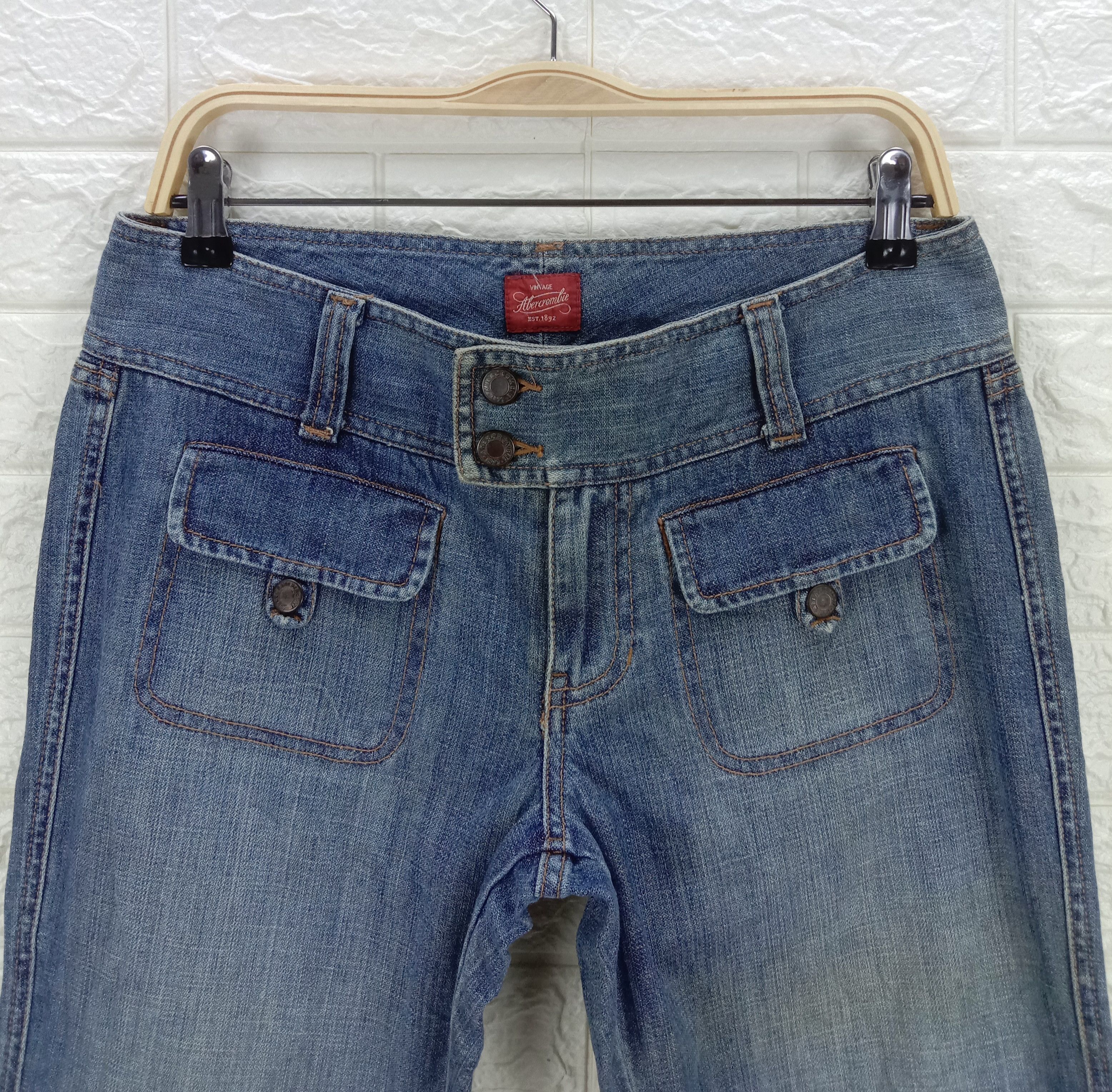 Abercrombie & Fitch Vintage Abercrombie Bush Bell Bottom Flare Jeans Size 31" - 2 Thumbnail