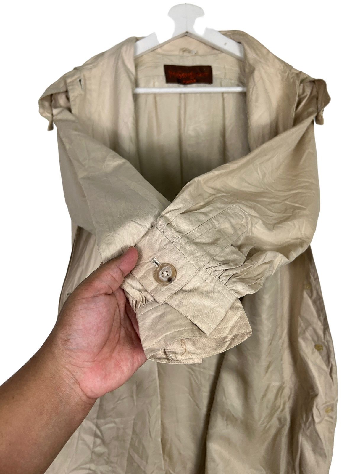 Yves Saint Laurent 🔥 VINTAGE YVES SAINT LAURENT BELT TRENCH COAT Size US M / EU 48-50 / 2 - 8 Thumbnail