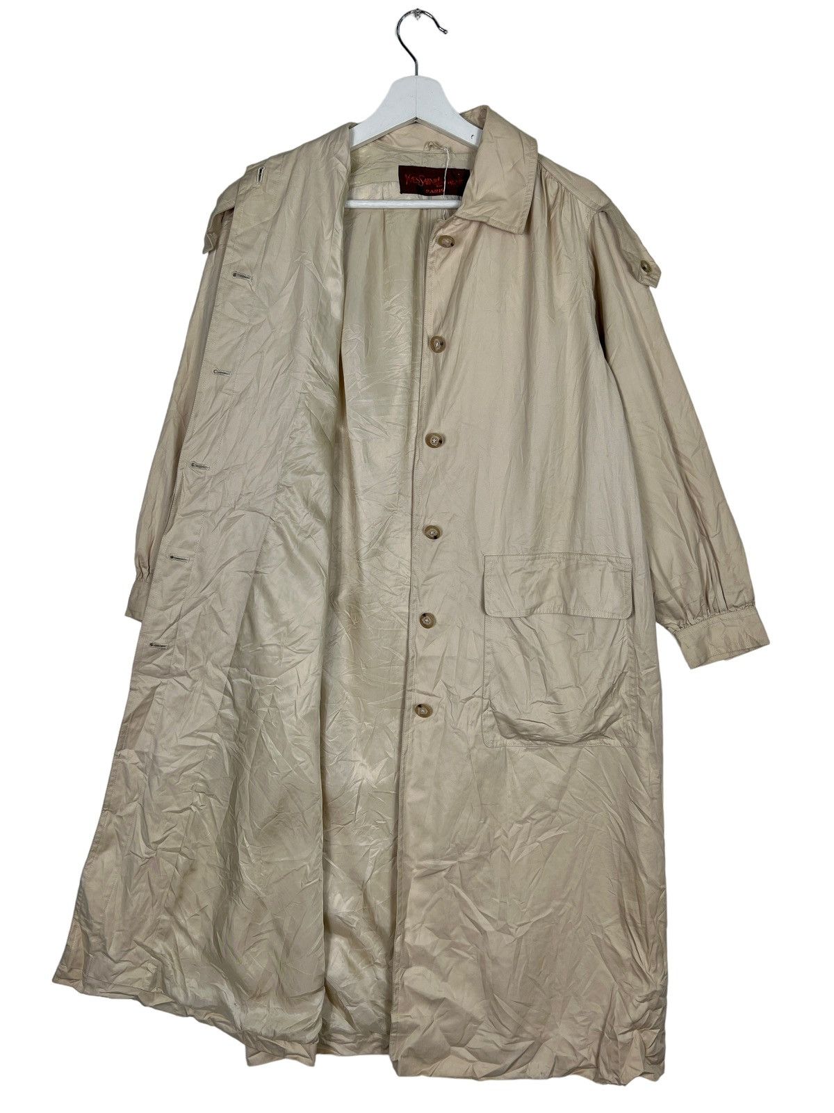 Yves Saint Laurent 🔥 VINTAGE YVES SAINT LAURENT BELT TRENCH COAT Size US M / EU 48-50 / 2 - 5 Thumbnail