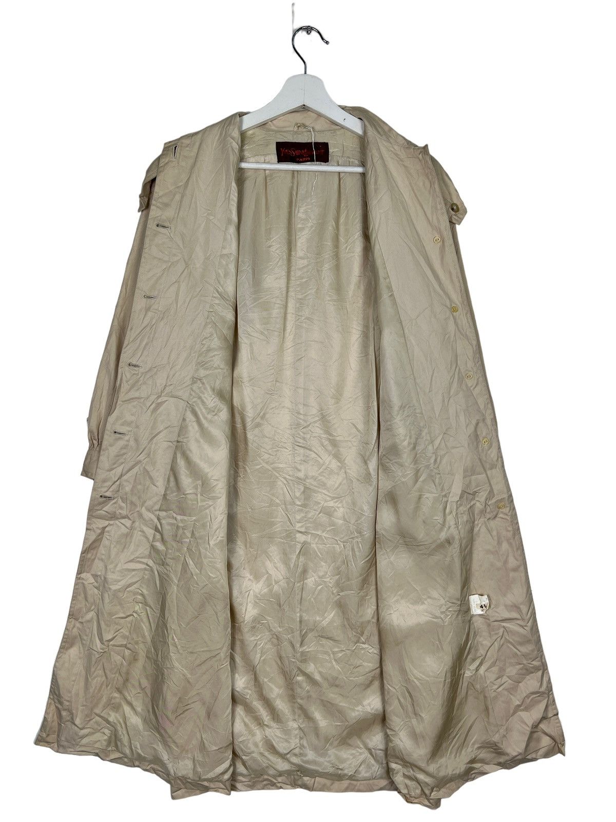 Yves Saint Laurent 🔥 VINTAGE YVES SAINT LAURENT BELT TRENCH COAT Size US M / EU 48-50 / 2 - 6 Thumbnail