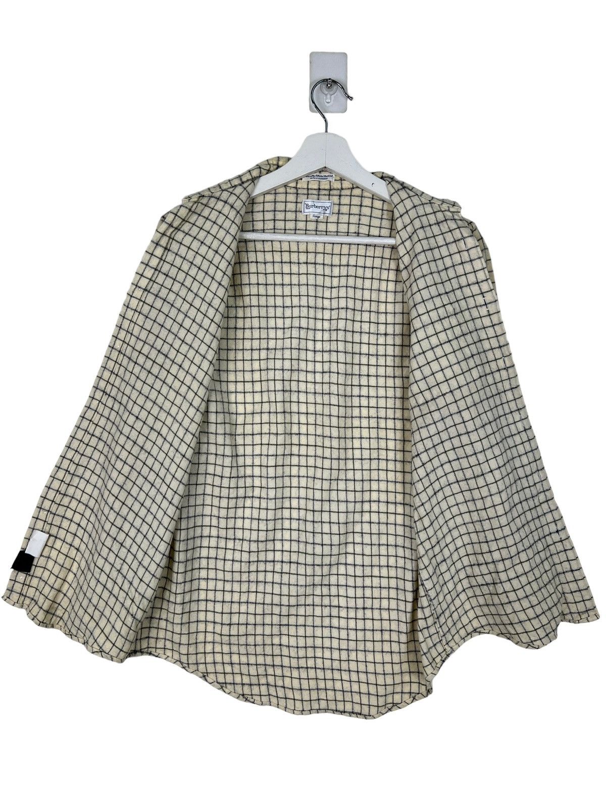 Burberry 🔥 VINTAGE BURBERRYS WOOL CASHMERE SHIRT Size L / US 10 / IT 46 - 7 Thumbnail