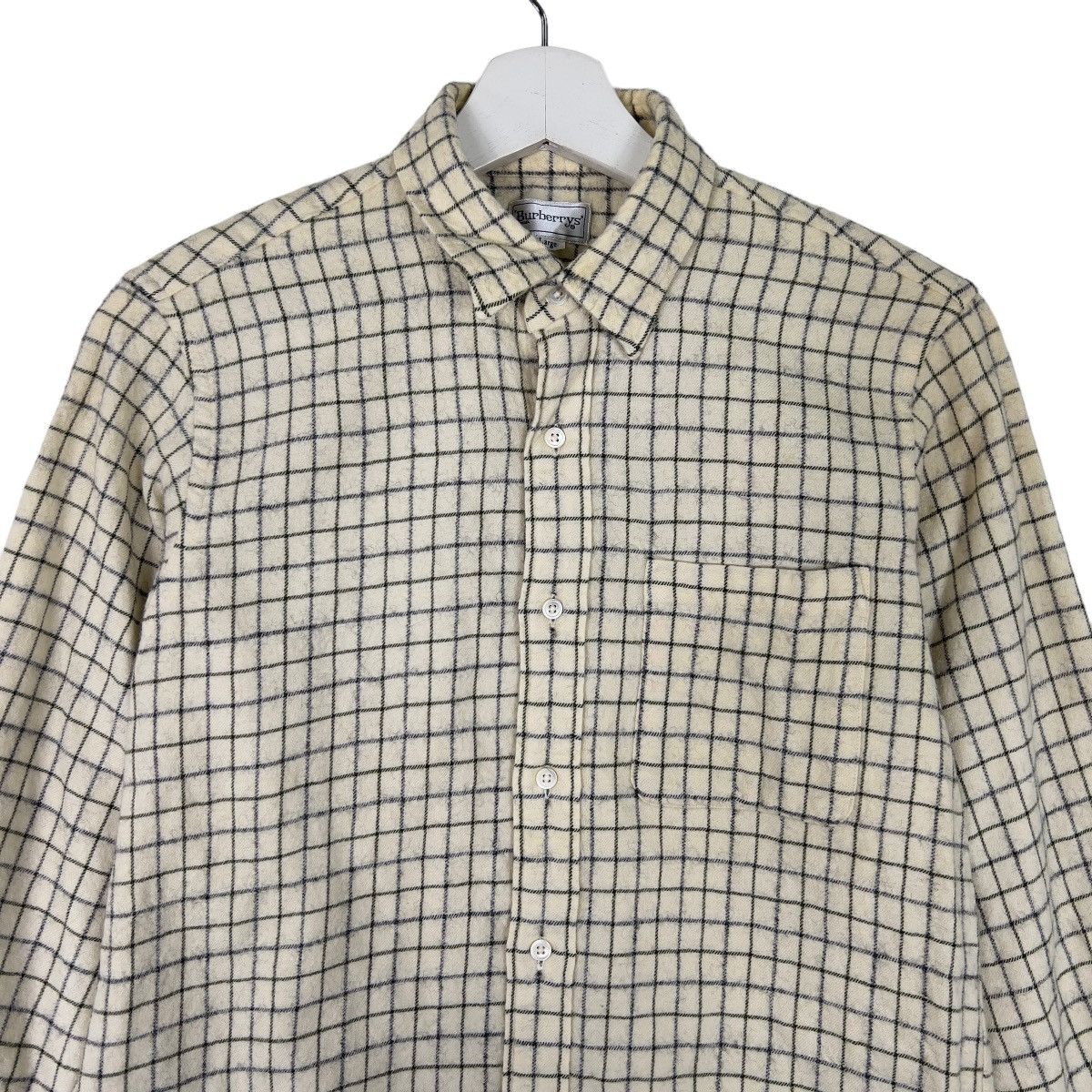 Burberry 🔥 VINTAGE BURBERRYS WOOL CASHMERE SHIRT Size L / US 10 / IT 46 - 3 Thumbnail