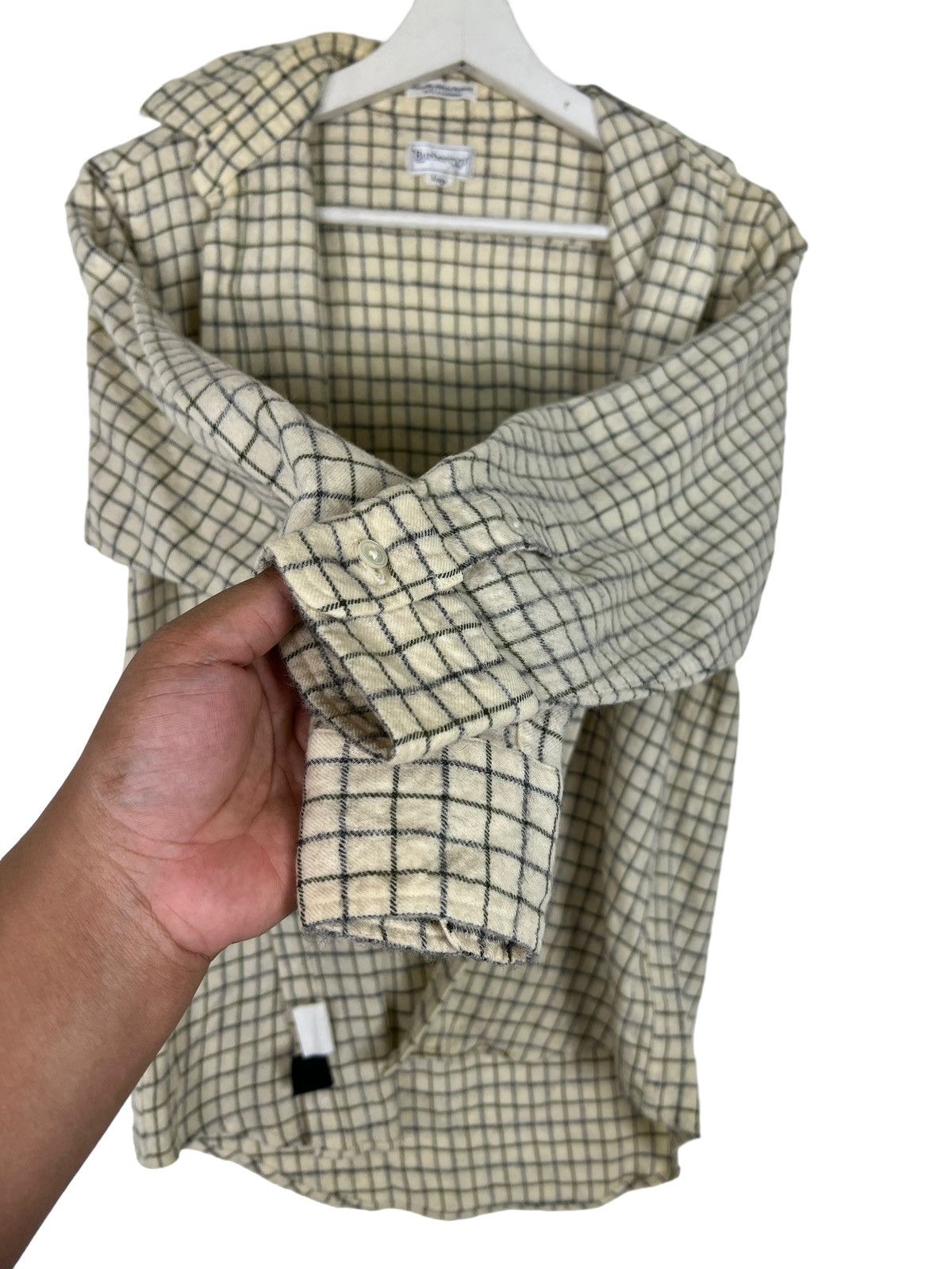 Burberry 🔥 VINTAGE BURBERRYS WOOL CASHMERE SHIRT Size L / US 10 / IT 46 - 9 Thumbnail