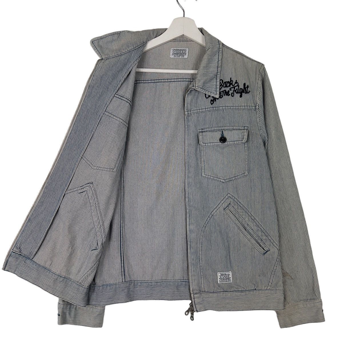 Japanese Brand × Wacko Maria 🔥 STOOGE & CO HIKORY STRIPE ZIPPER JACKET Size US M / EU 48-50 / 2 - 6 Thumbnail