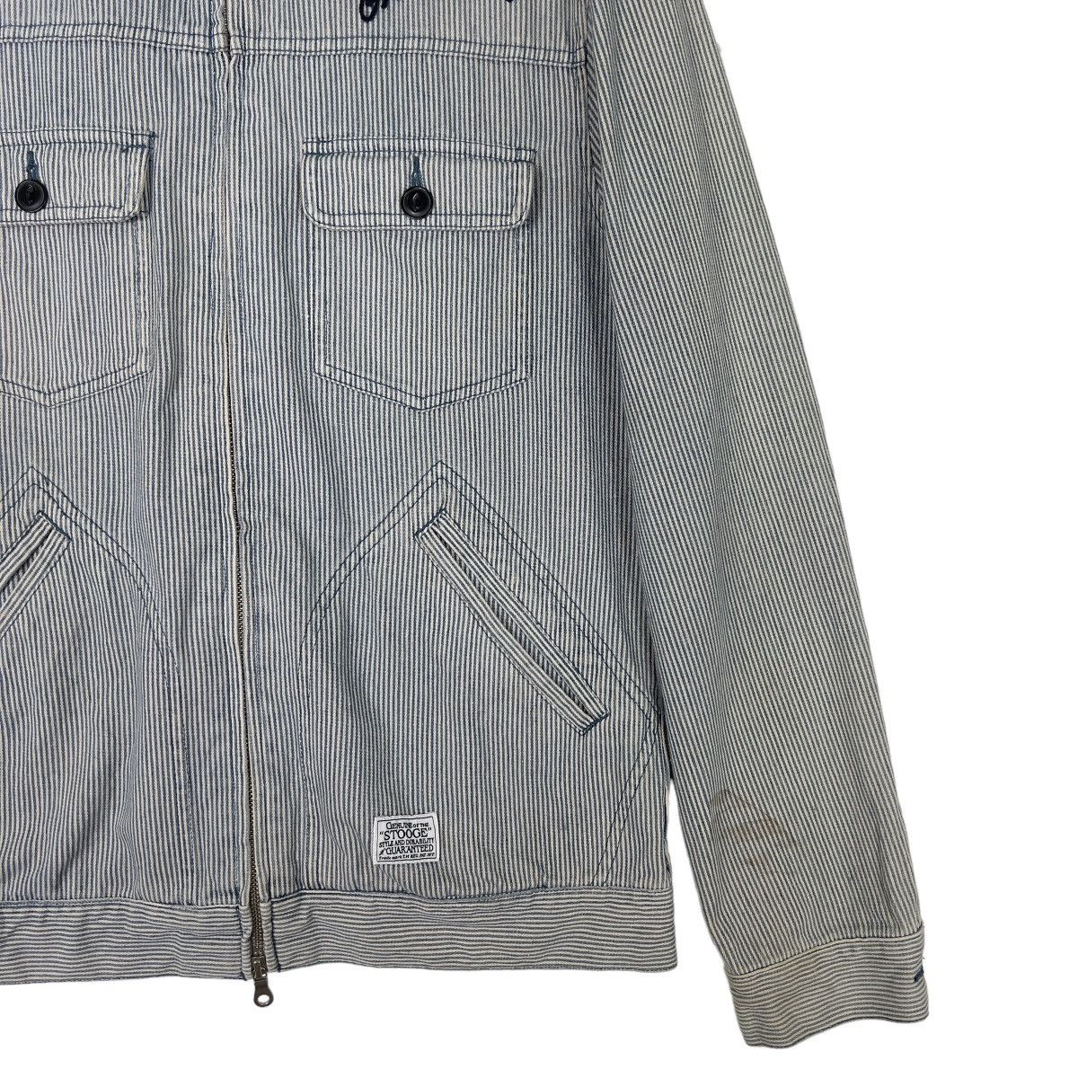 Japanese Brand × Wacko Maria 🔥 STOOGE & CO HIKORY STRIPE ZIPPER JACKET Size US M / EU 48-50 / 2 - 4 Thumbnail
