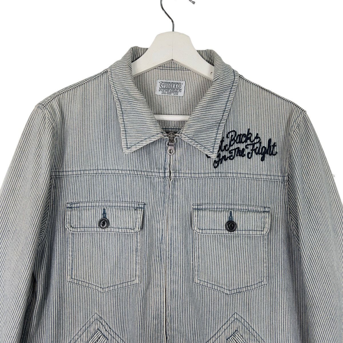 Japanese Brand × Wacko Maria 🔥 STOOGE & CO HIKORY STRIPE ZIPPER JACKET Size US M / EU 48-50 / 2 - 3 Thumbnail