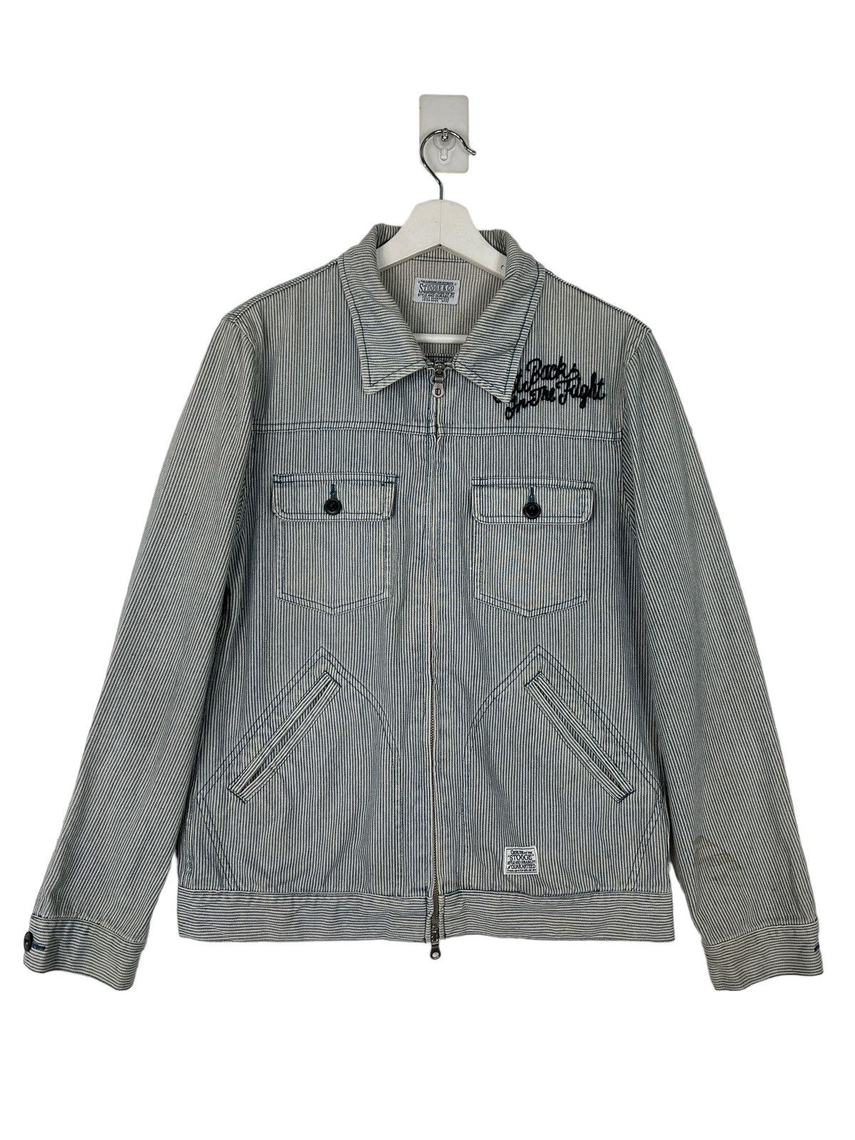 Japanese Brand × Wacko Maria 🔥 STOOGE & CO HIKORY STRIPE ZIPPER JACKET Size US M / EU 48-50 / 2 - 5 Thumbnail