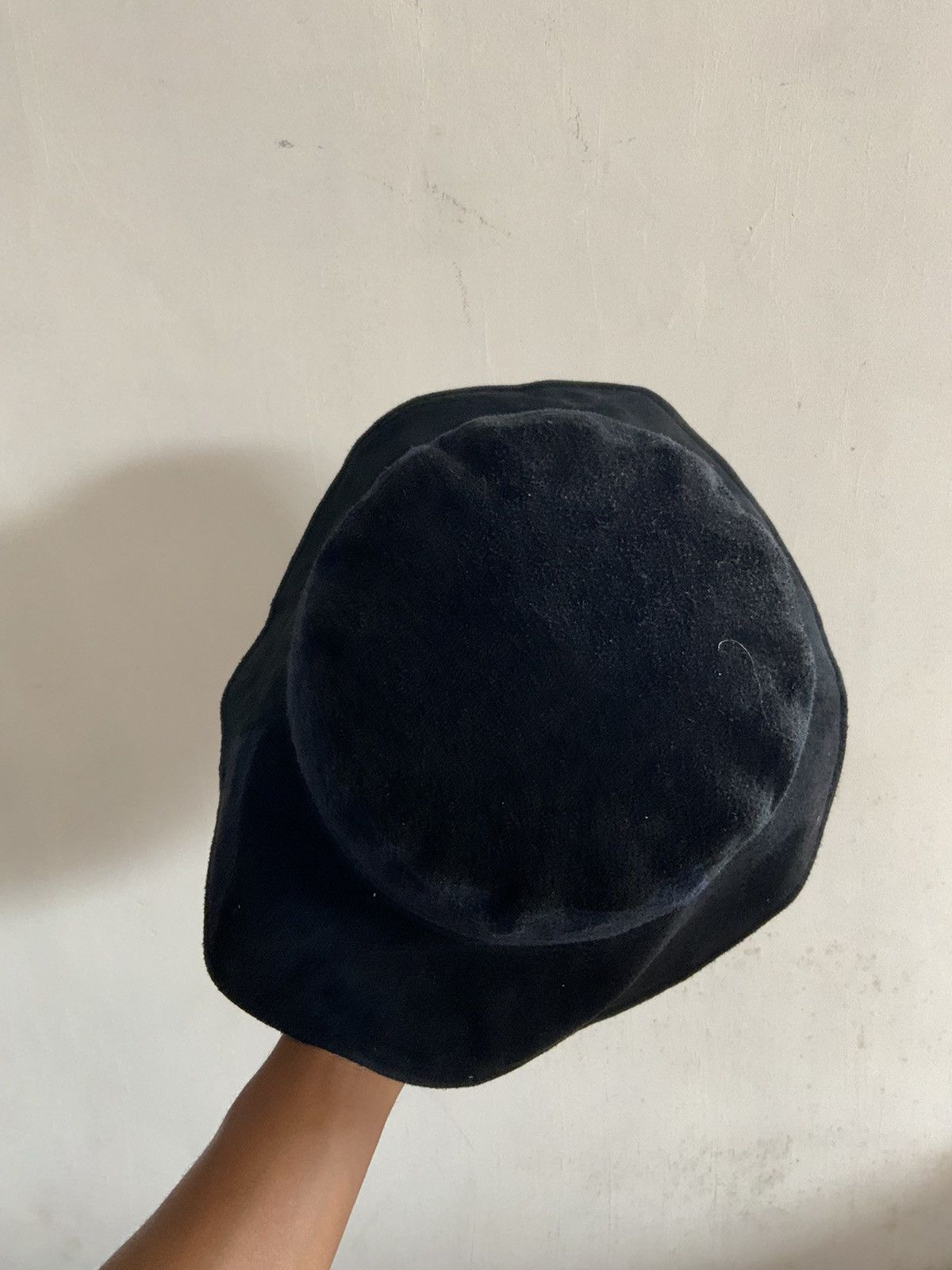 Leather Reversible patchwork Suede Bucket Hat Size ONE SIZE - 7 Thumbnail