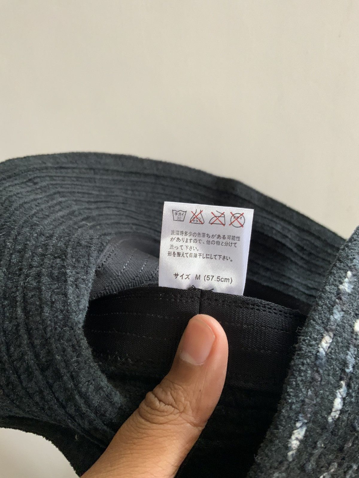 Japanese Brand Wool Corduroy Style Bucket Hat Cap Size ONE SIZE - 8 Thumbnail