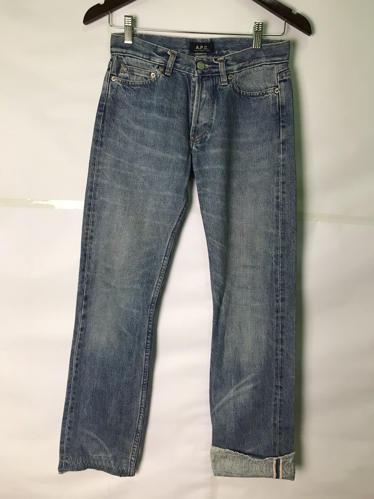 A.P.C. A.P.C. Selvedge Denim Jeans – Red Line, Vintage Wash Size 28" / US 6 / IT 42 - 1 Thumbnail