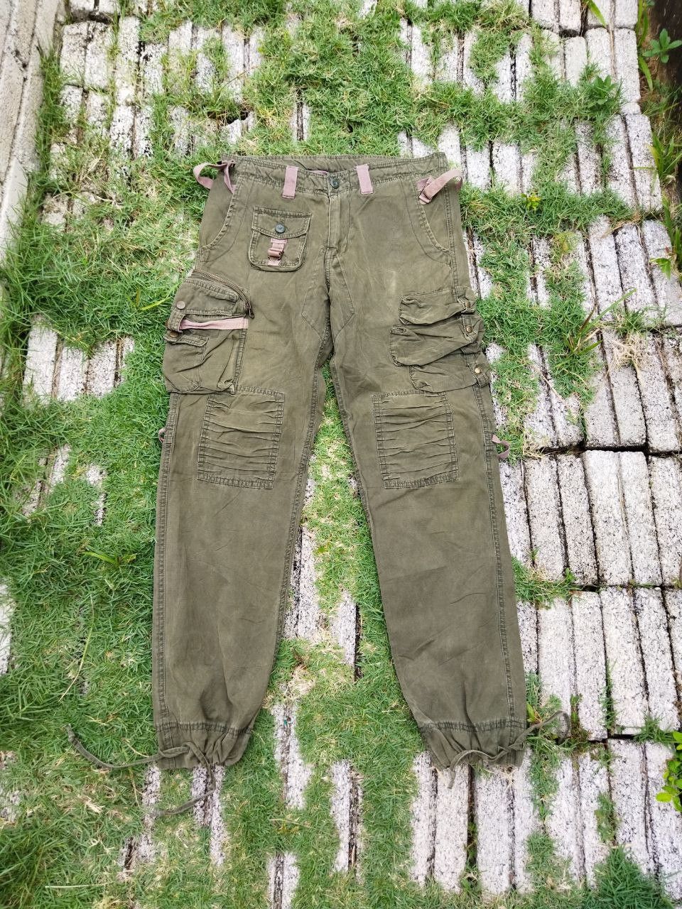 Vintage Royal Blue Japan Multipocket Parachute Pants