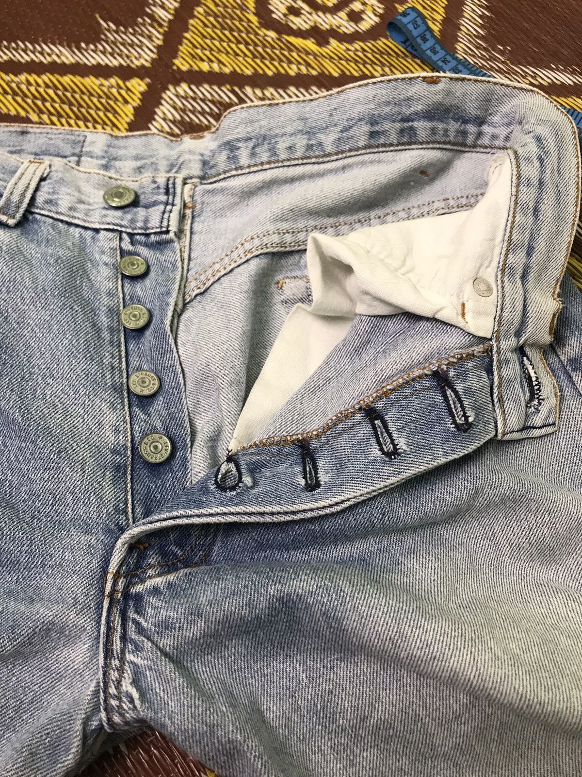 Levi's × Vintage Distressed levis 501 70s bottom black Size US 30 / EU 46 - 4 Thumbnail