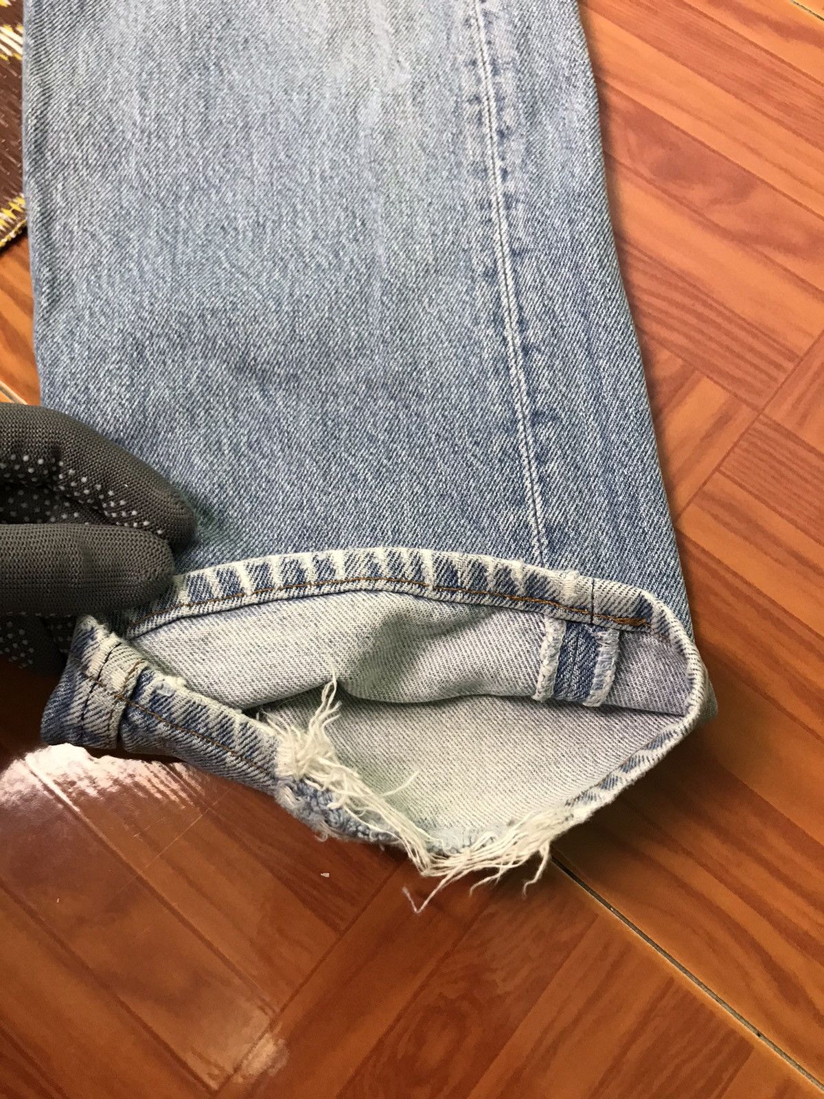 Levi's × Vintage Distressed levis 501 70s bottom black Size US 30 / EU 46 - 14 Thumbnail