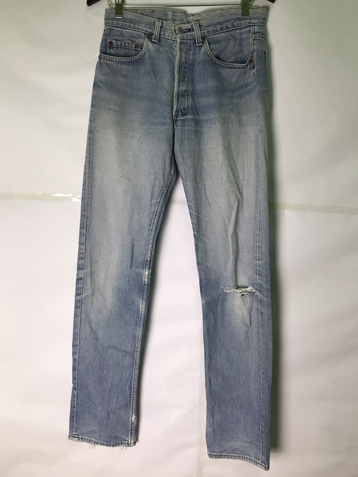 Levi's × Vintage Distressed levis 501 70s bottom black Size US 30 / EU 46 - 1 Thumbnail