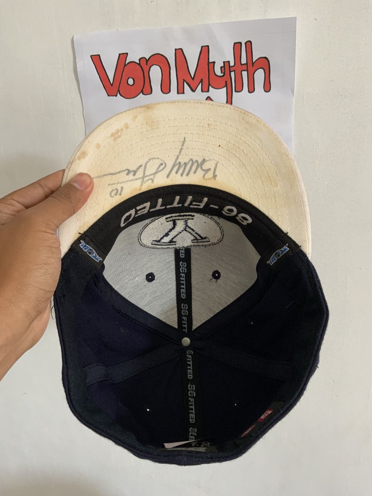 Hat Club BYU Spellout Woll Blue Fitted Hat Size ONE SIZE - 7 Thumbnail