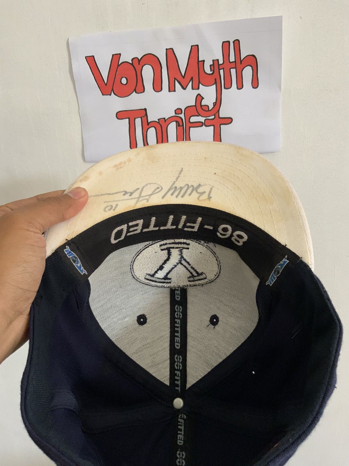 Hat Club BYU Spellout Woll Blue Fitted Hat Size ONE SIZE - 8 Thumbnail