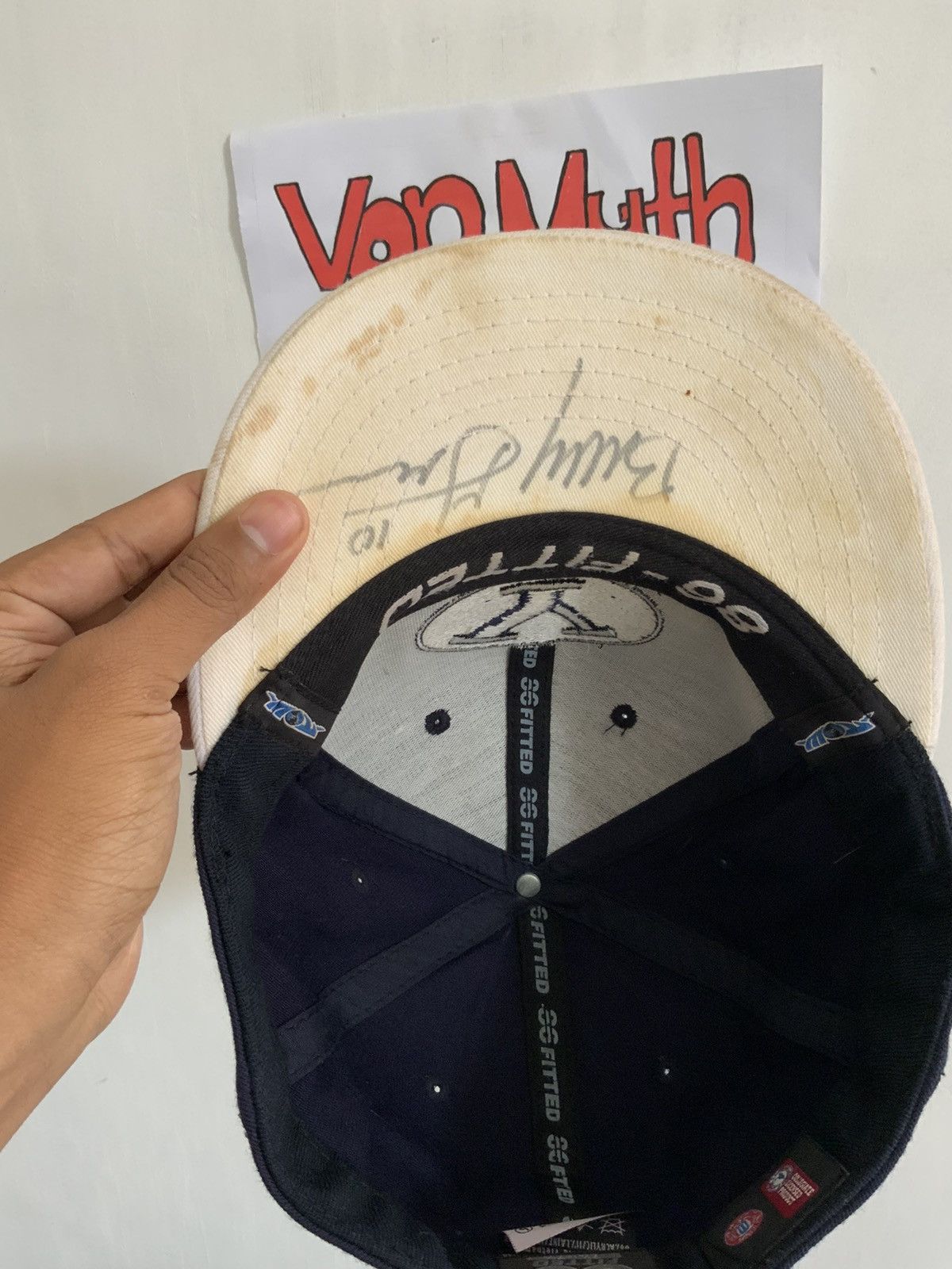 Hat Club BYU Spellout Woll Blue Fitted Hat Size ONE SIZE - 11 Thumbnail