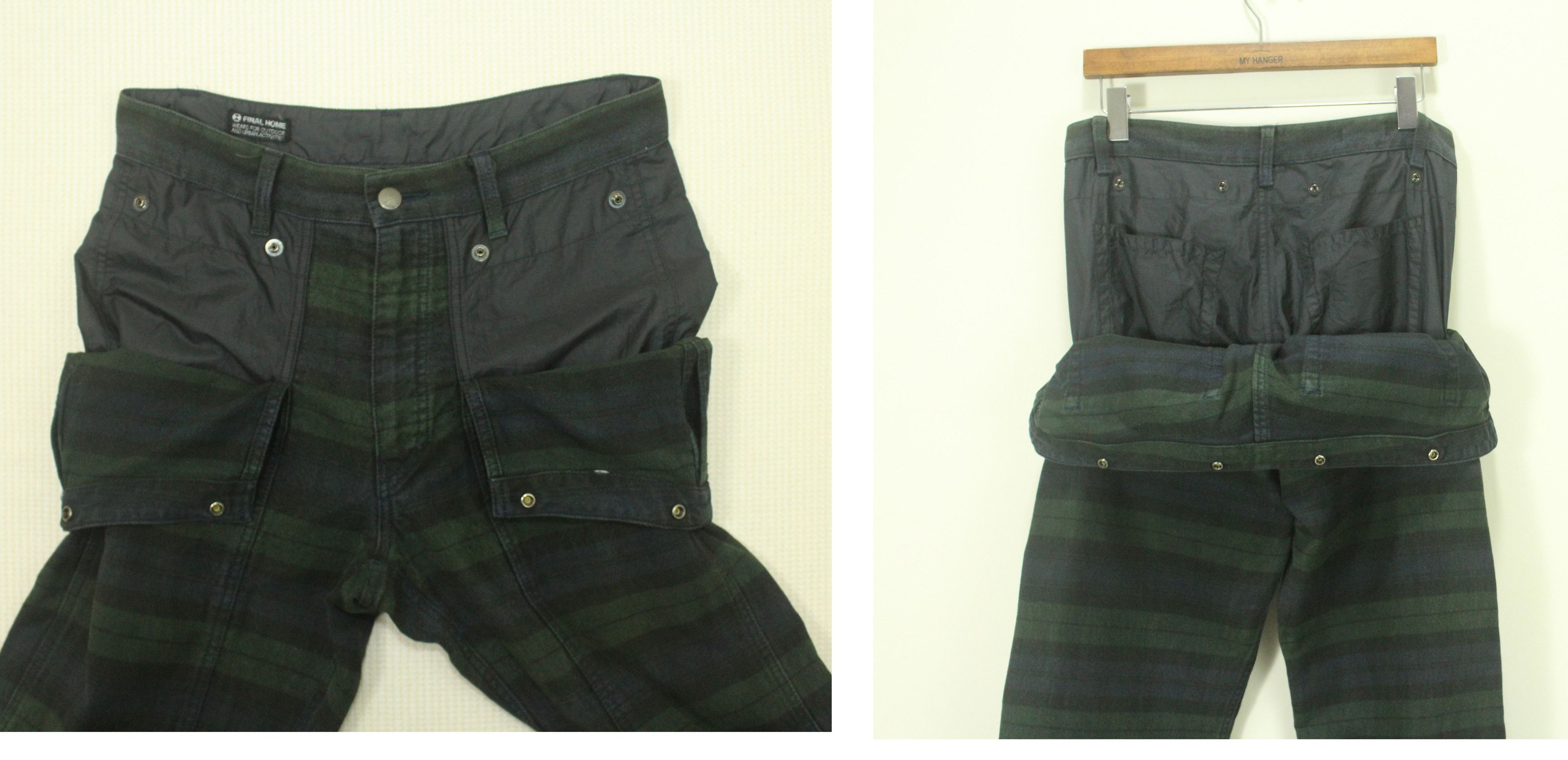 Final Home FINAL HOME Pants Double Waist Utility Punk Skate Grunge Size US 31 - 4 Thumbnail