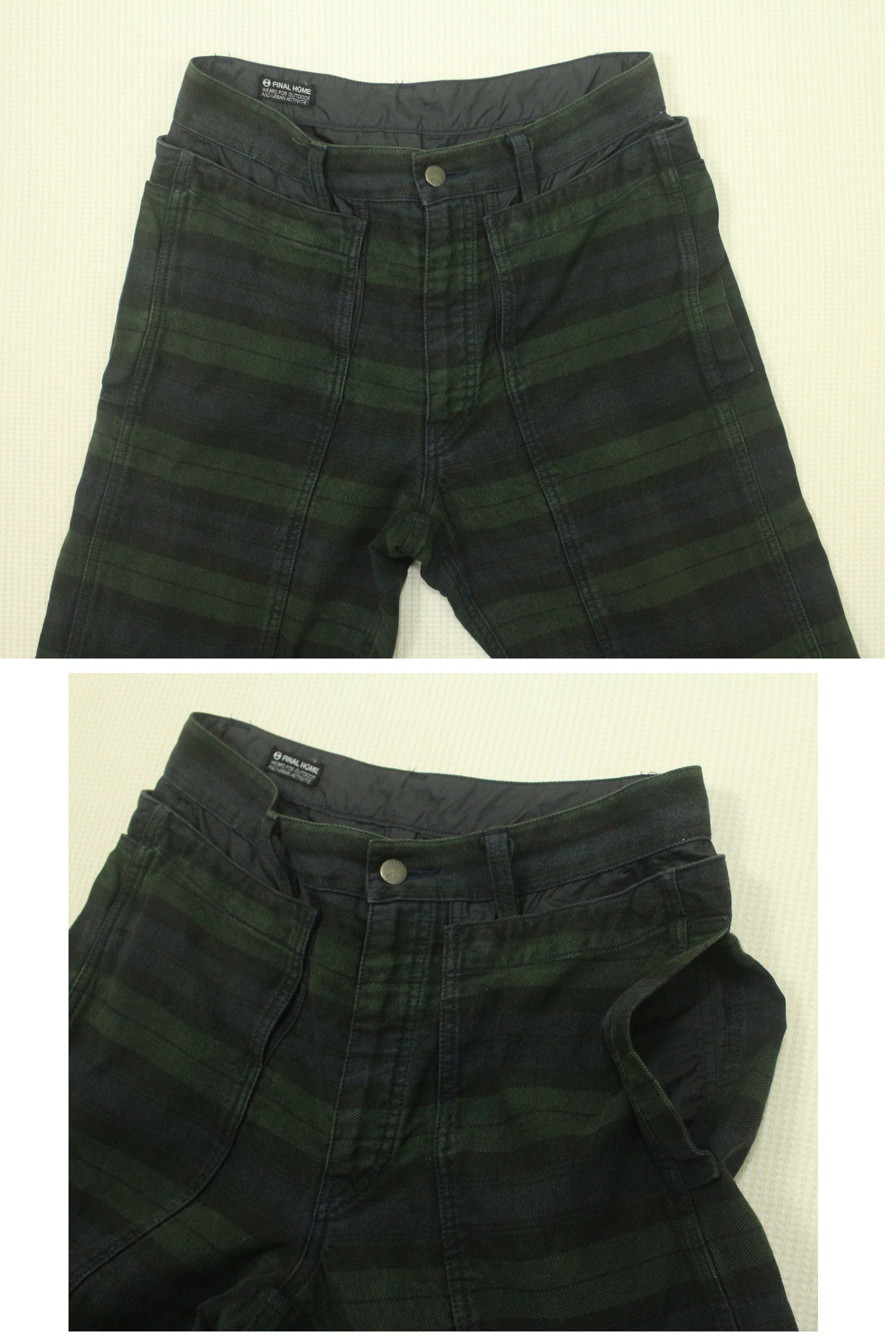 Final Home FINAL HOME Pants Double Waist Utility Punk Skate Grunge Size US 31 - 6 Thumbnail