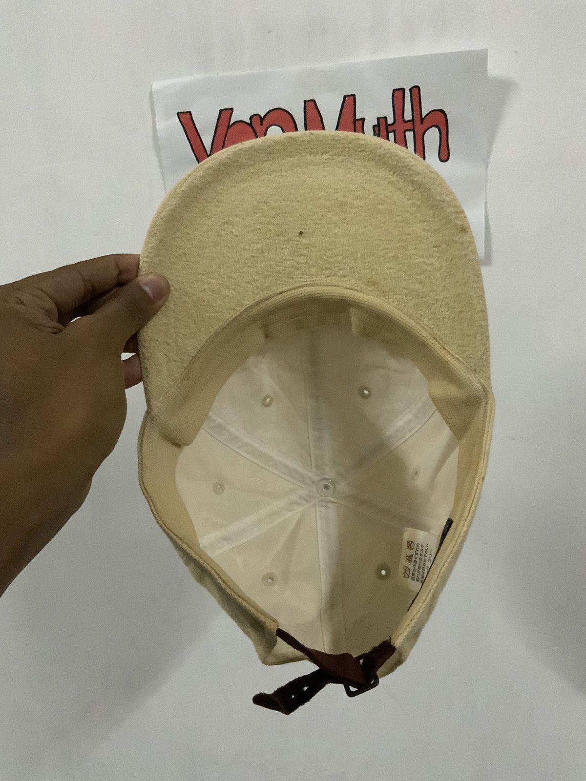 Japanese Brand IY Basics Japan Leather Adjustable Hat Size ONE SIZE - 7 Thumbnail