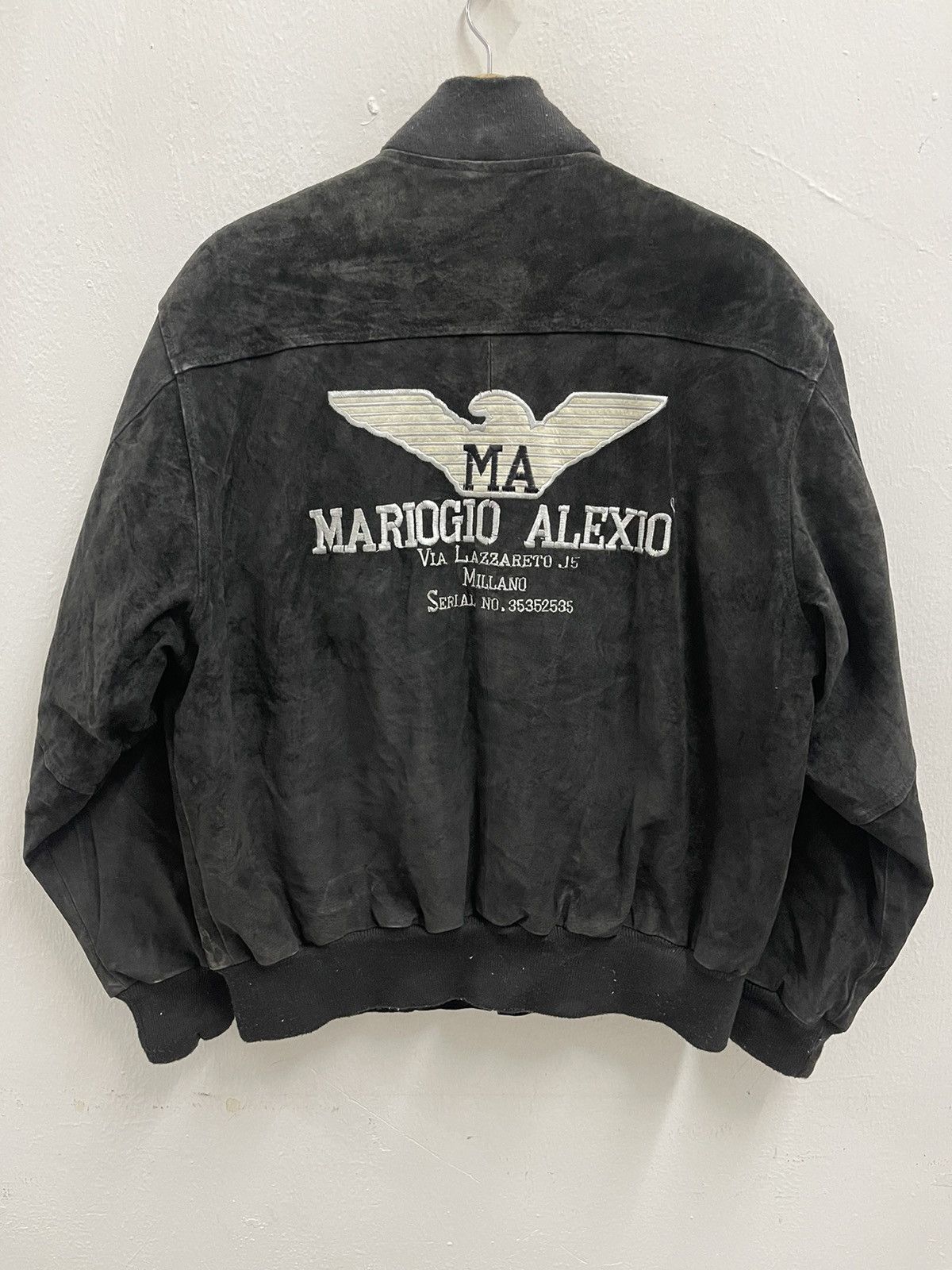 Vintage mariogio alexio suede leather jacket