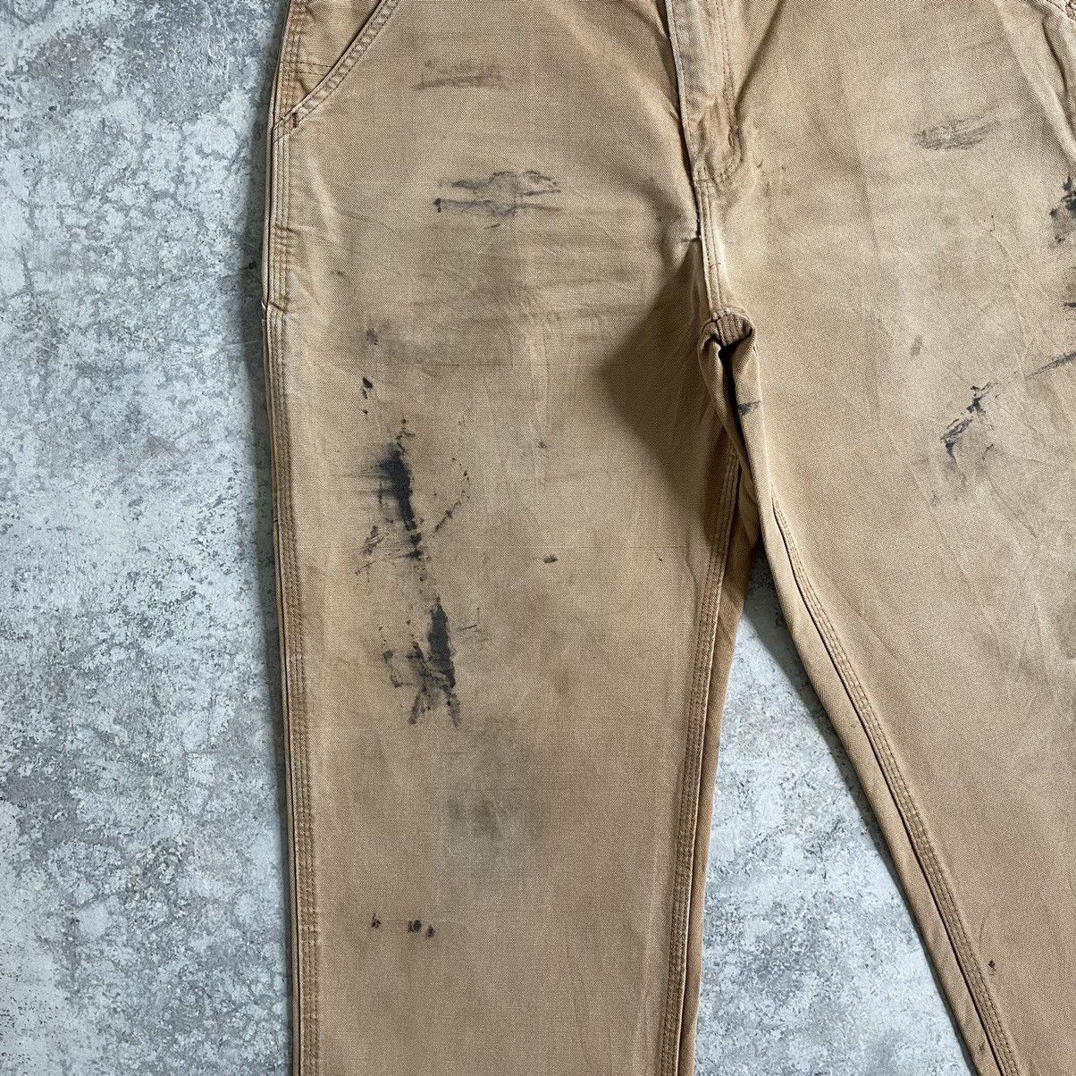 Carhartt Vintage Carhartt Faded Dirty Tan Carpenter Work Pants Size US 35 - 5 Thumbnail