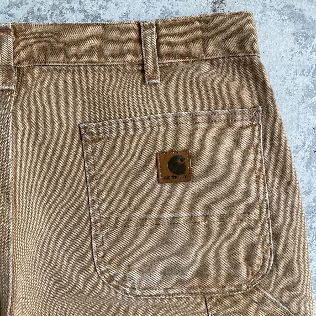 Carhartt Vintage Carhartt Faded Dirty Tan Carpenter Work Pants Size US 35 - 15 Thumbnail